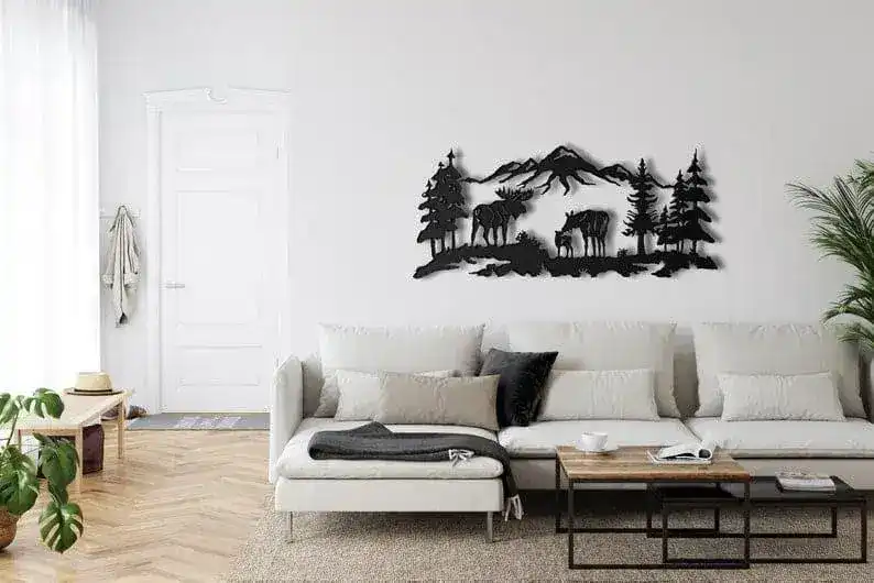 Moose in Nature Metal Wall Art - Image 6