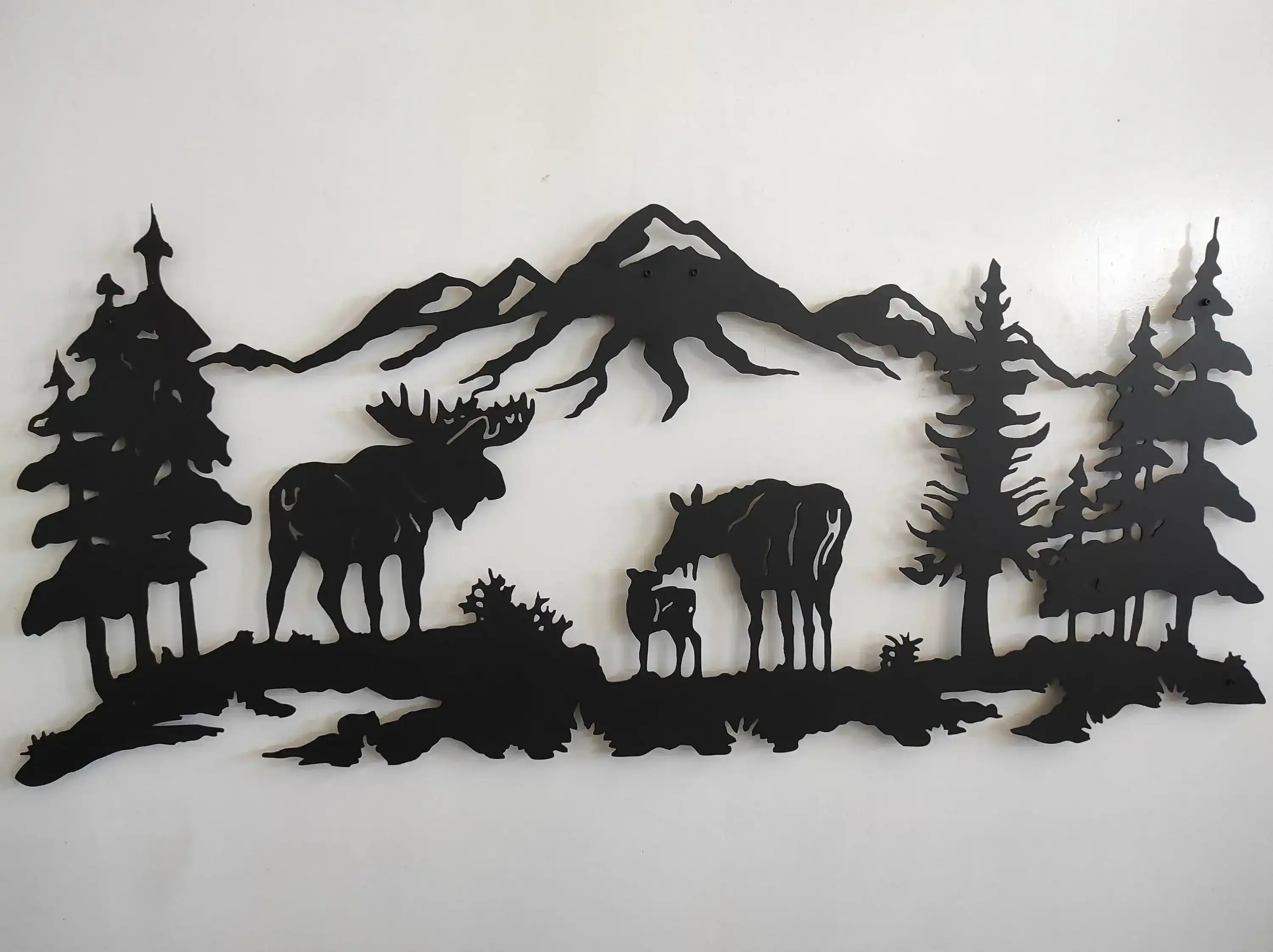Moose in Nature Metal Wall Art - Image 8