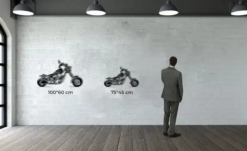Motorcycle Metal Wall Art - Image 3