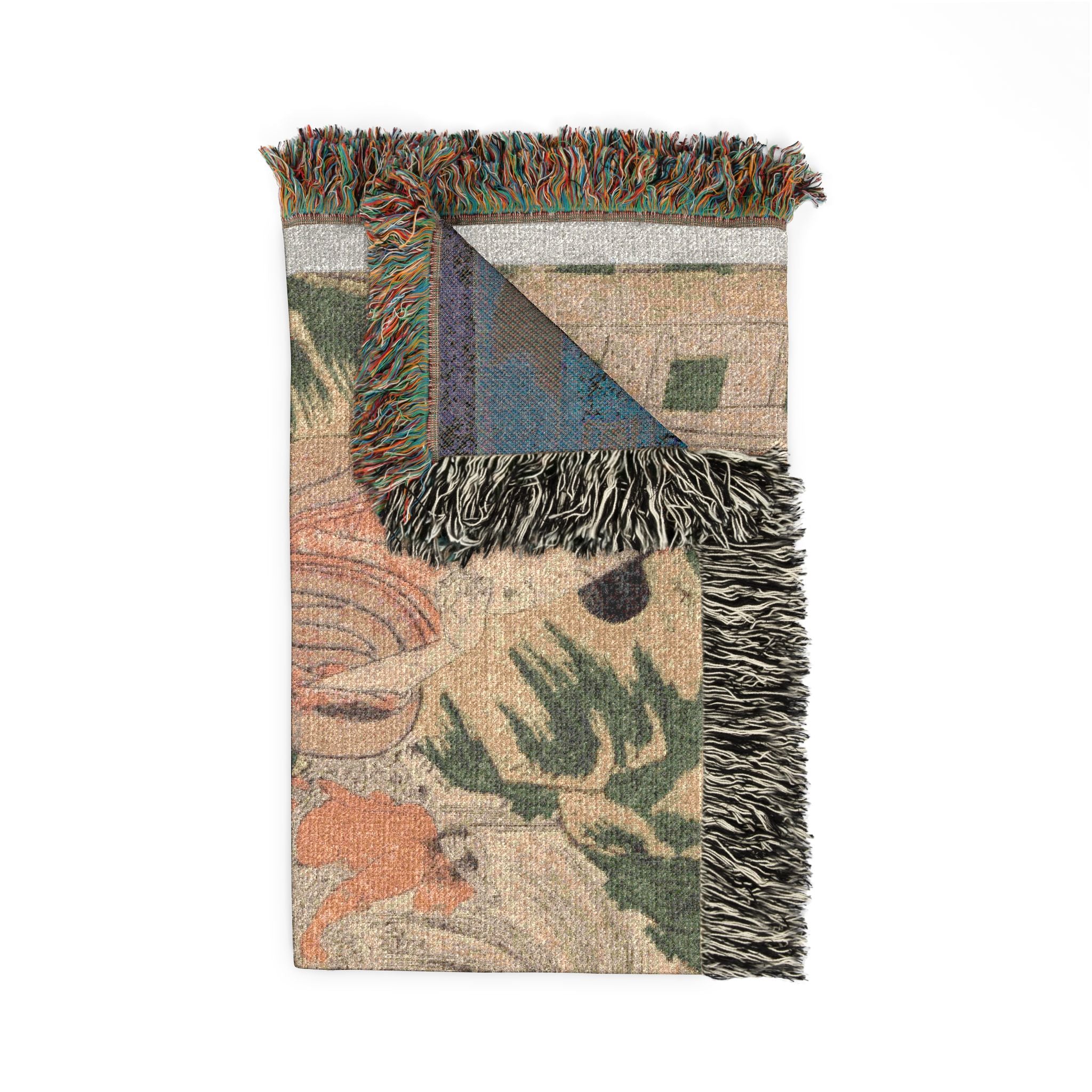 Mount Haruna in Kozuke Province Woven Throw Blanket - Image 8