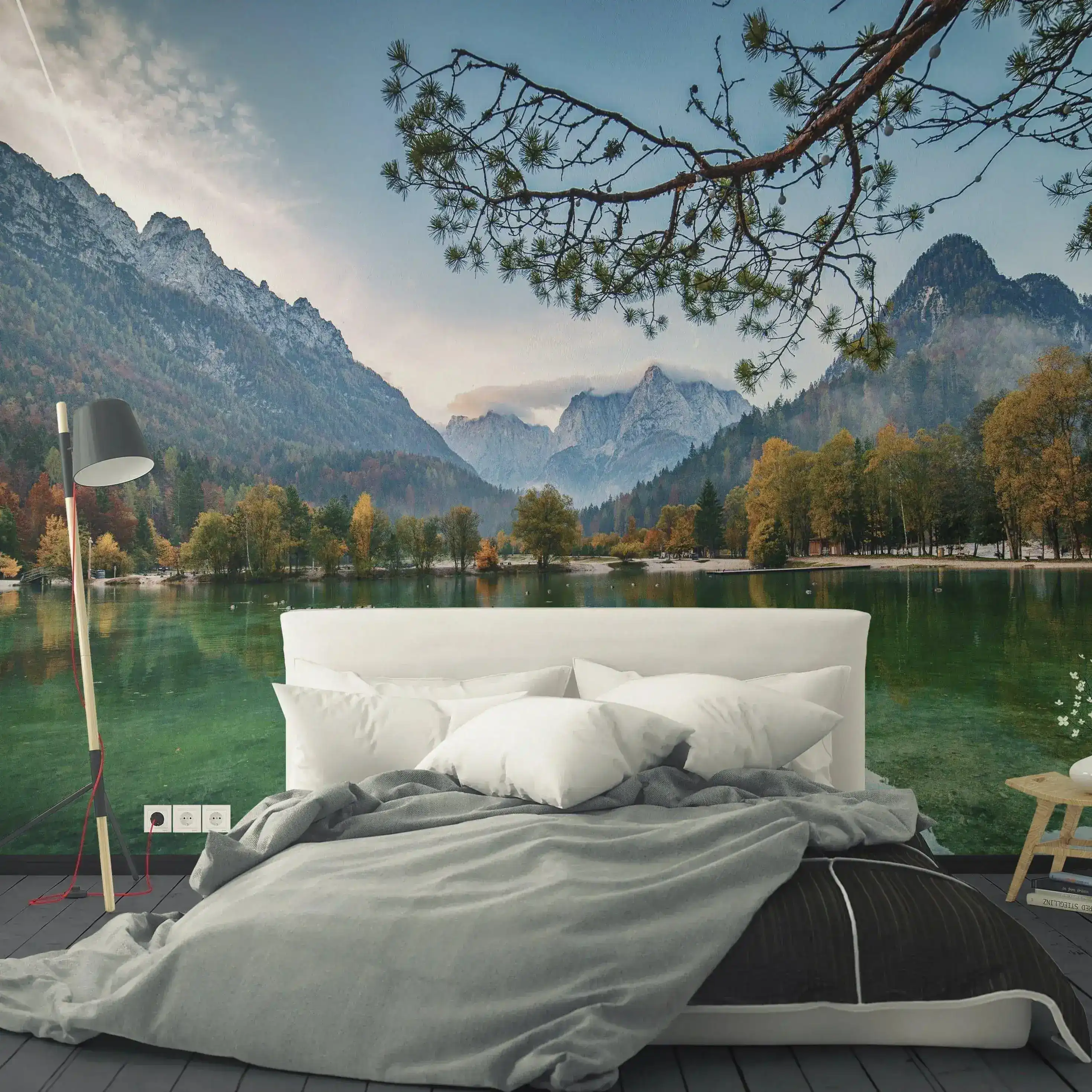 Mountain Lake Photo Nature Wall Mural - Image 8