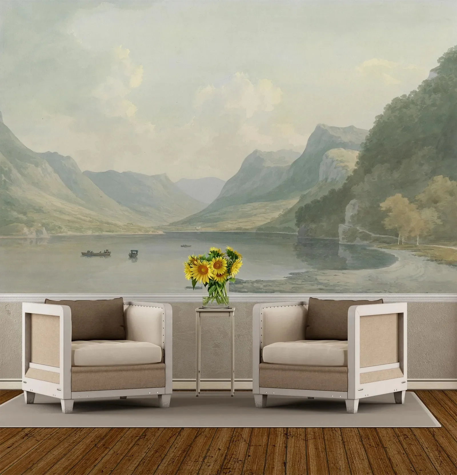 Mountain Lake Vista Mural - Image 5