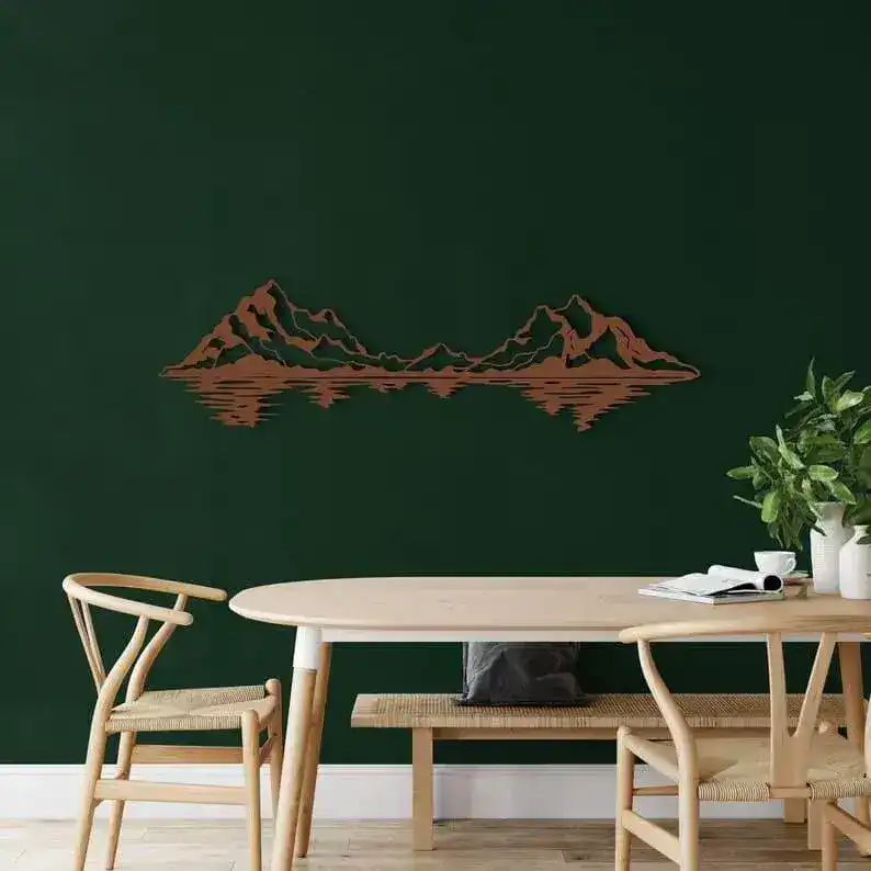 Mountain Range Landscape Metal Wall Art - Image 4