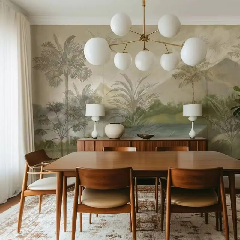 Mountains and Palms Landscape Mural - Image 2