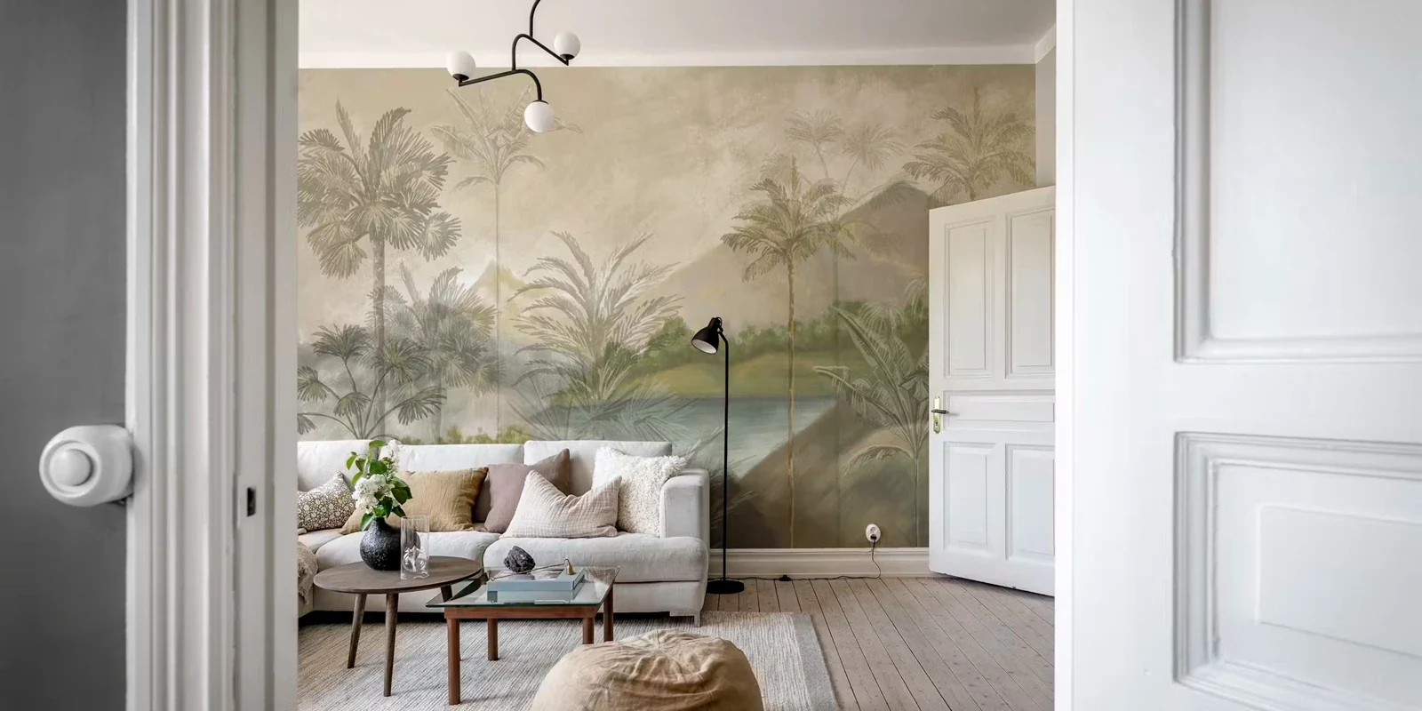 Mountains and Palms Landscape Mural - Image 4