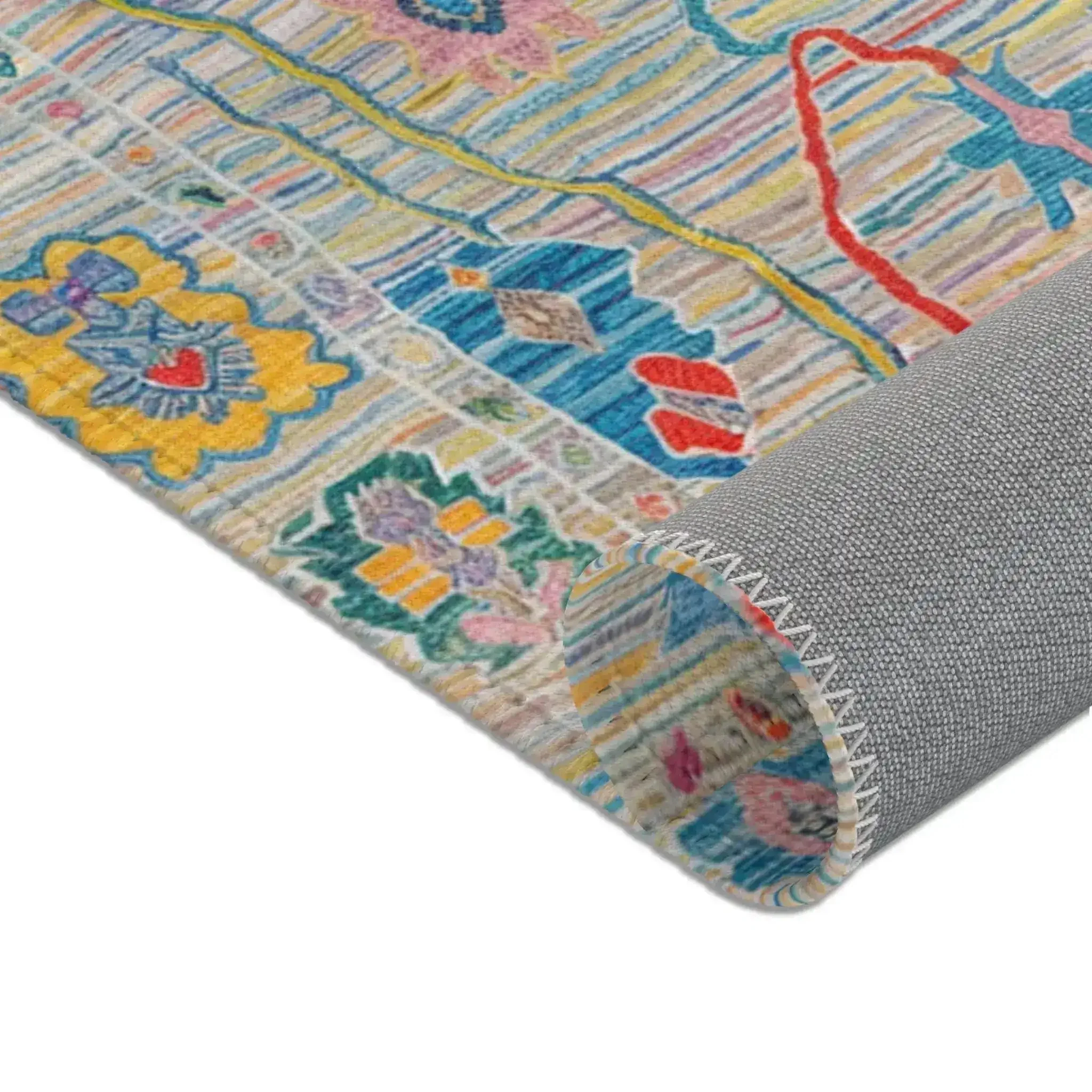 Multicolor Abstract Tribal Pattern Accent Rug - Image 7