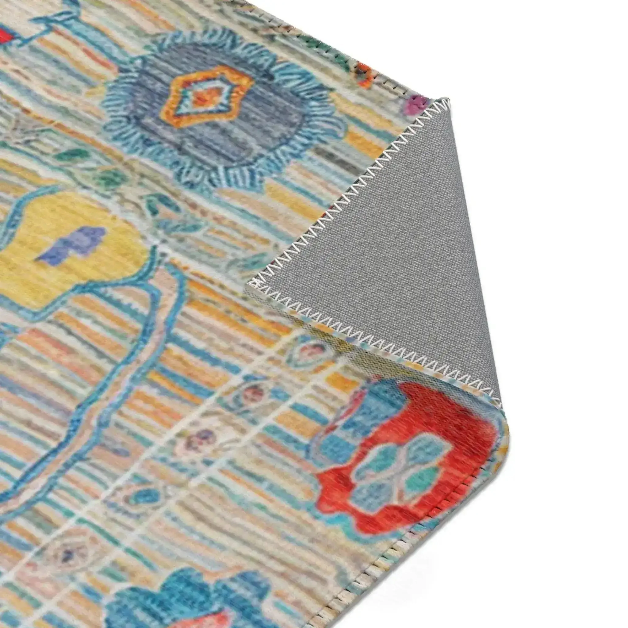 Multicolor Abstract Tribal Pattern Accent Rug - Image 8