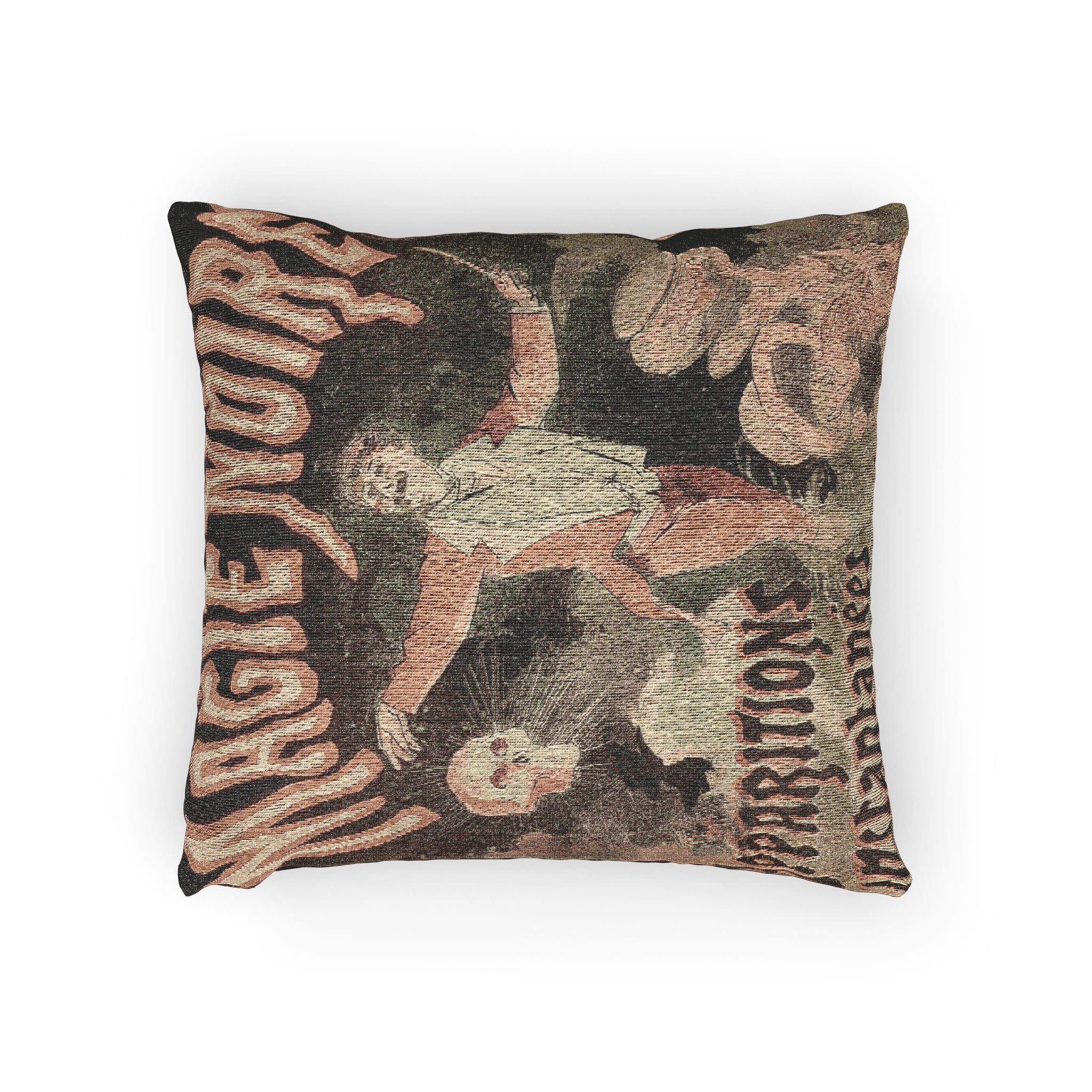musee-grevin-black-magic-jules-cheret | Woven Pillow - Image 2