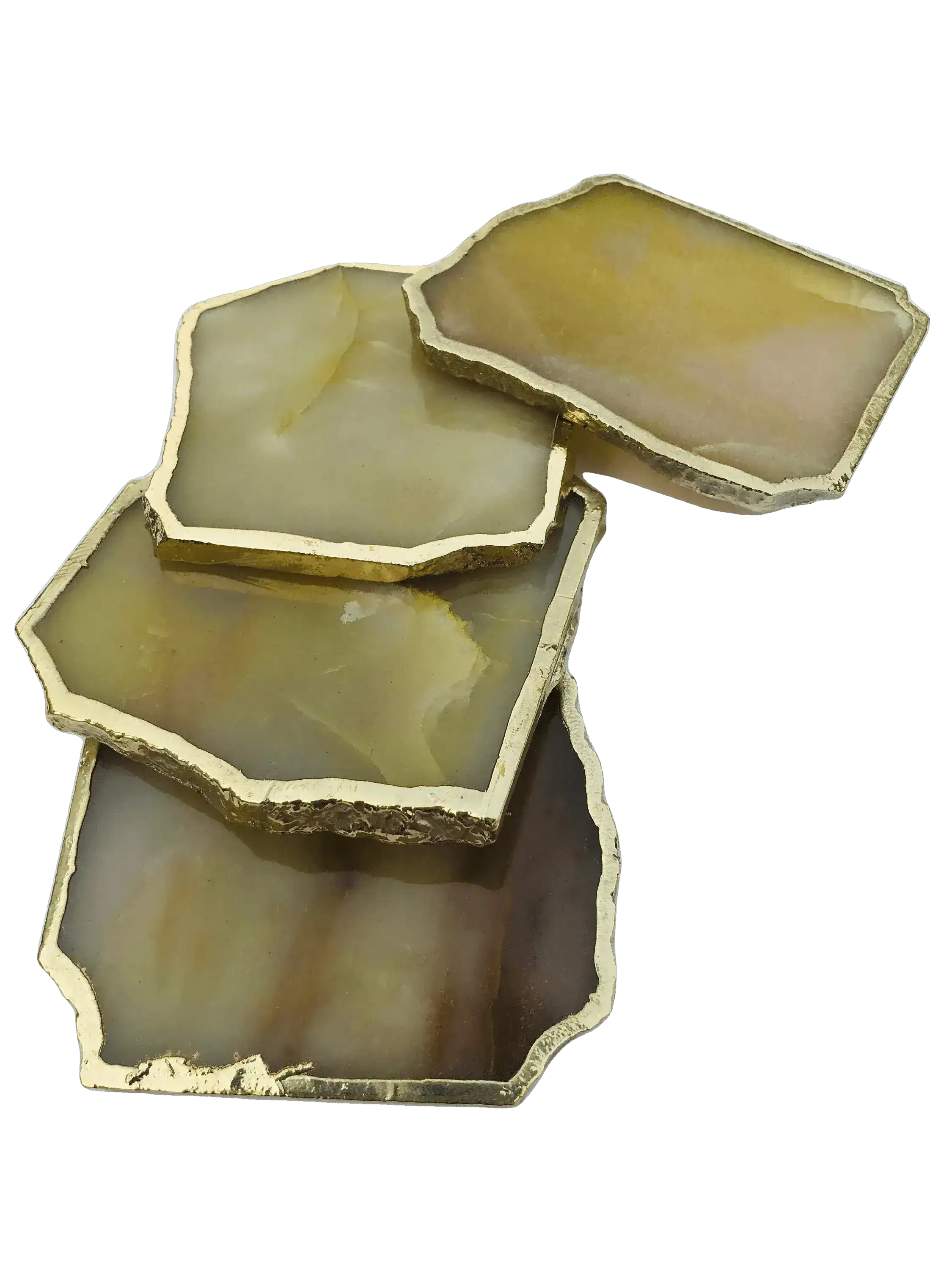 Mustard Agate Aventurine Coaster Set of 4 - Image 3