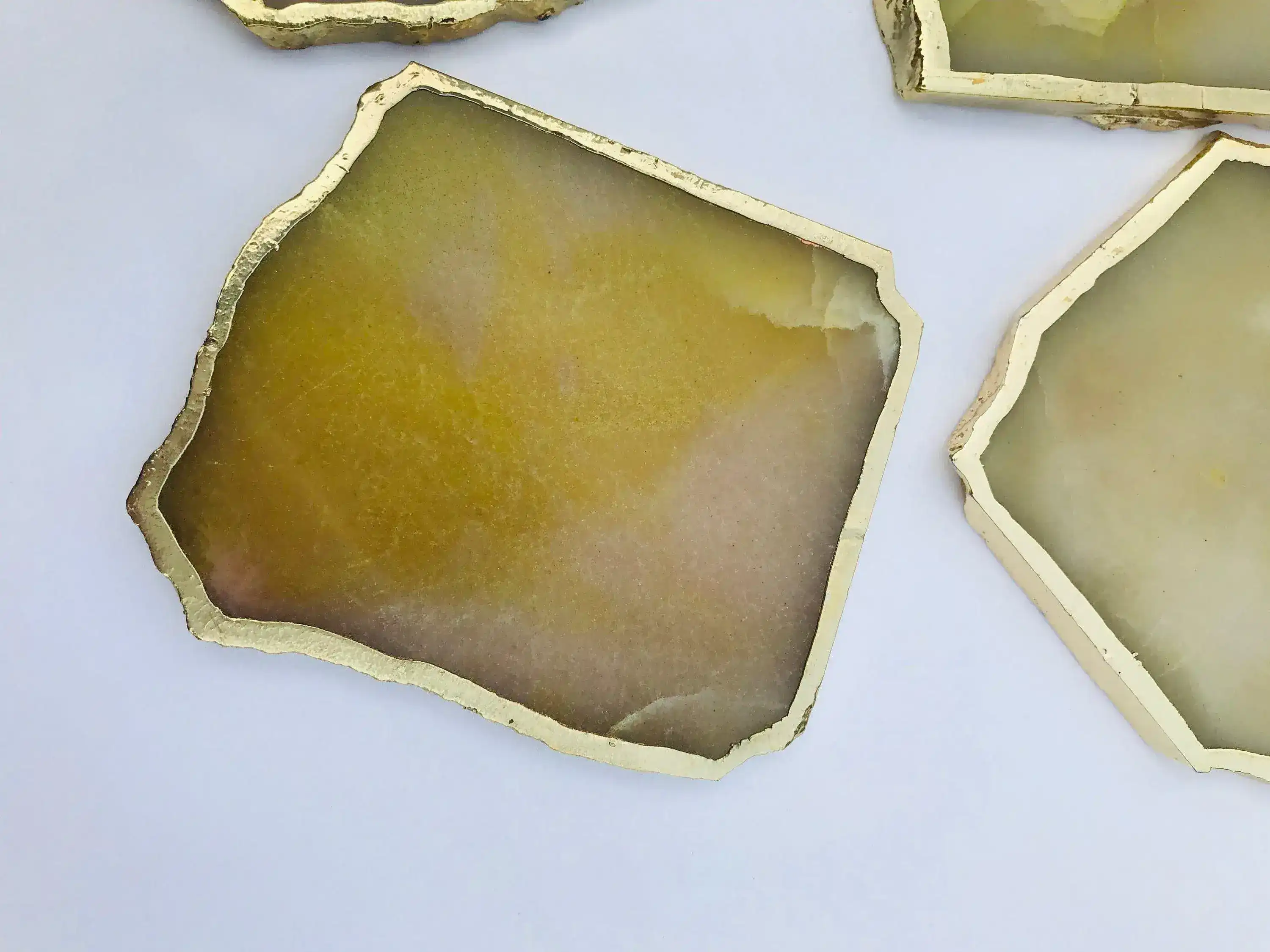 Mustard Agate Aventurine Coaster Set of 4 - Image 4