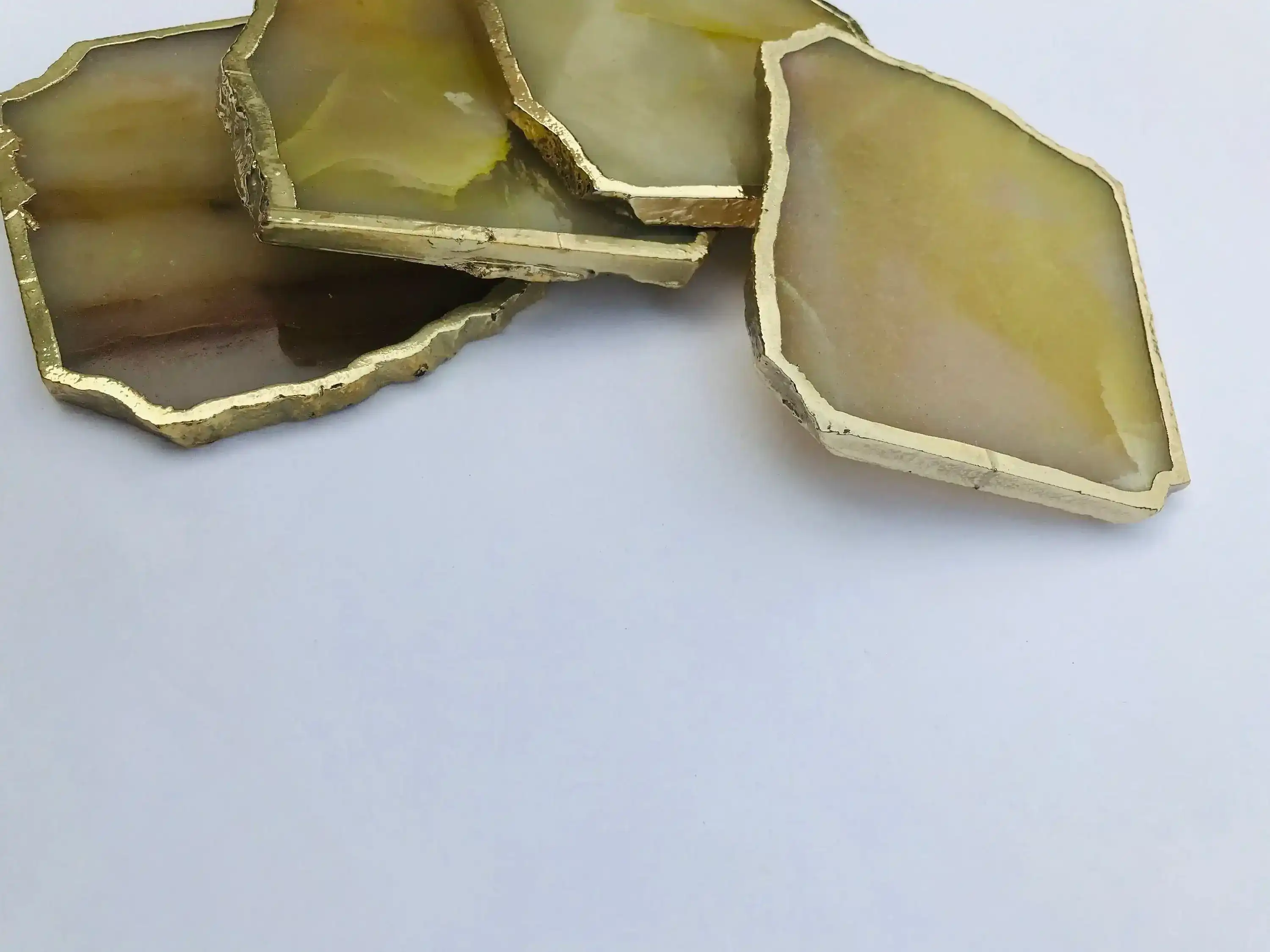 Mustard Agate Aventurine Coaster Set of 4 - Image 5