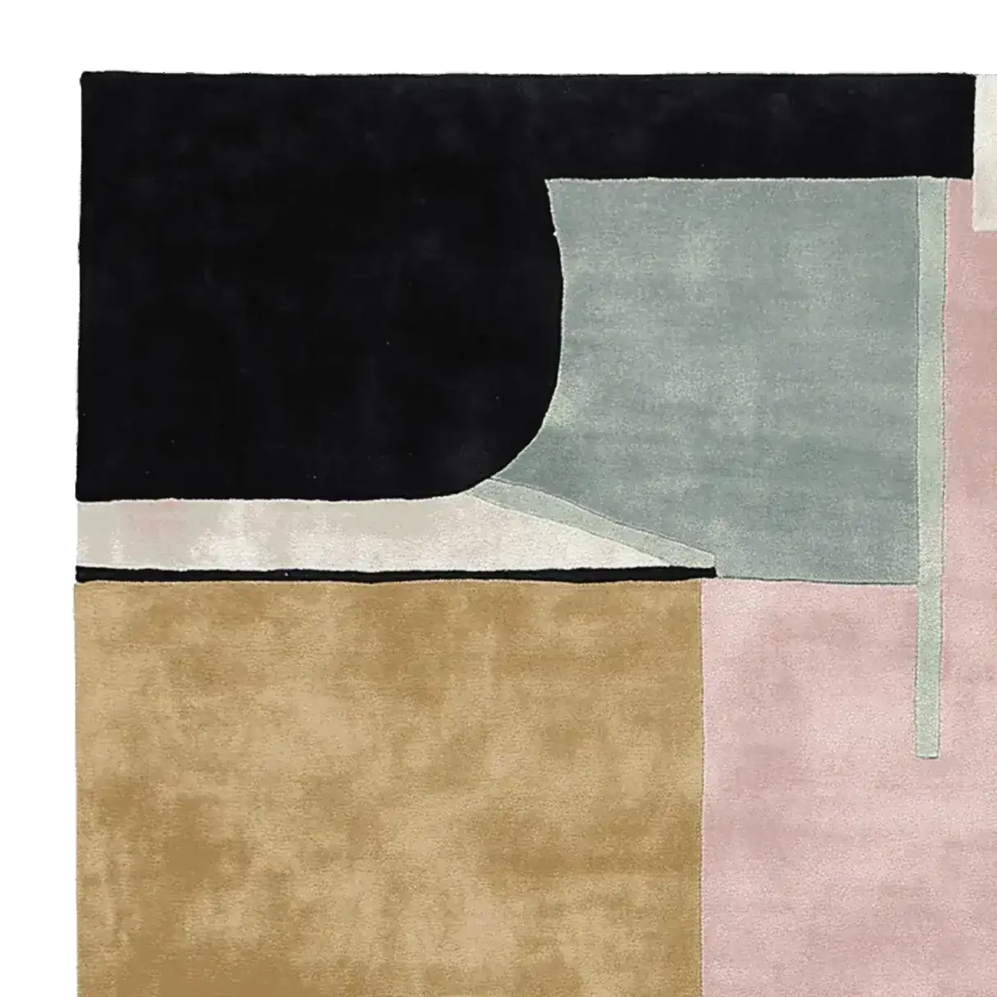 Muted Motion Block Hand Tufted Rug - Image 4