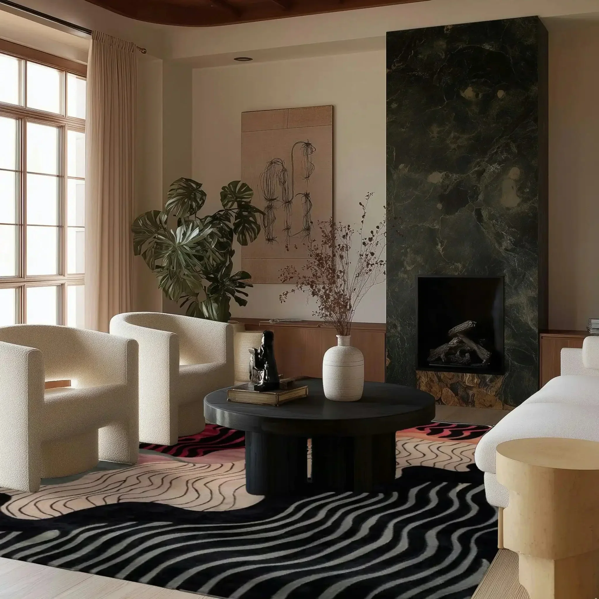Mystic Flow Hand Tufted Viscose Rug - Image 5