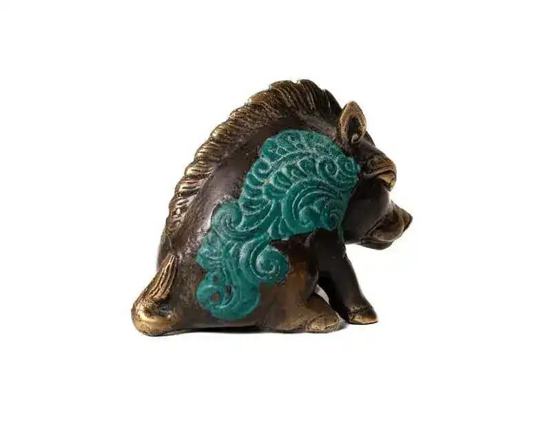 Mystical Pig Brass Figurine - Image 3