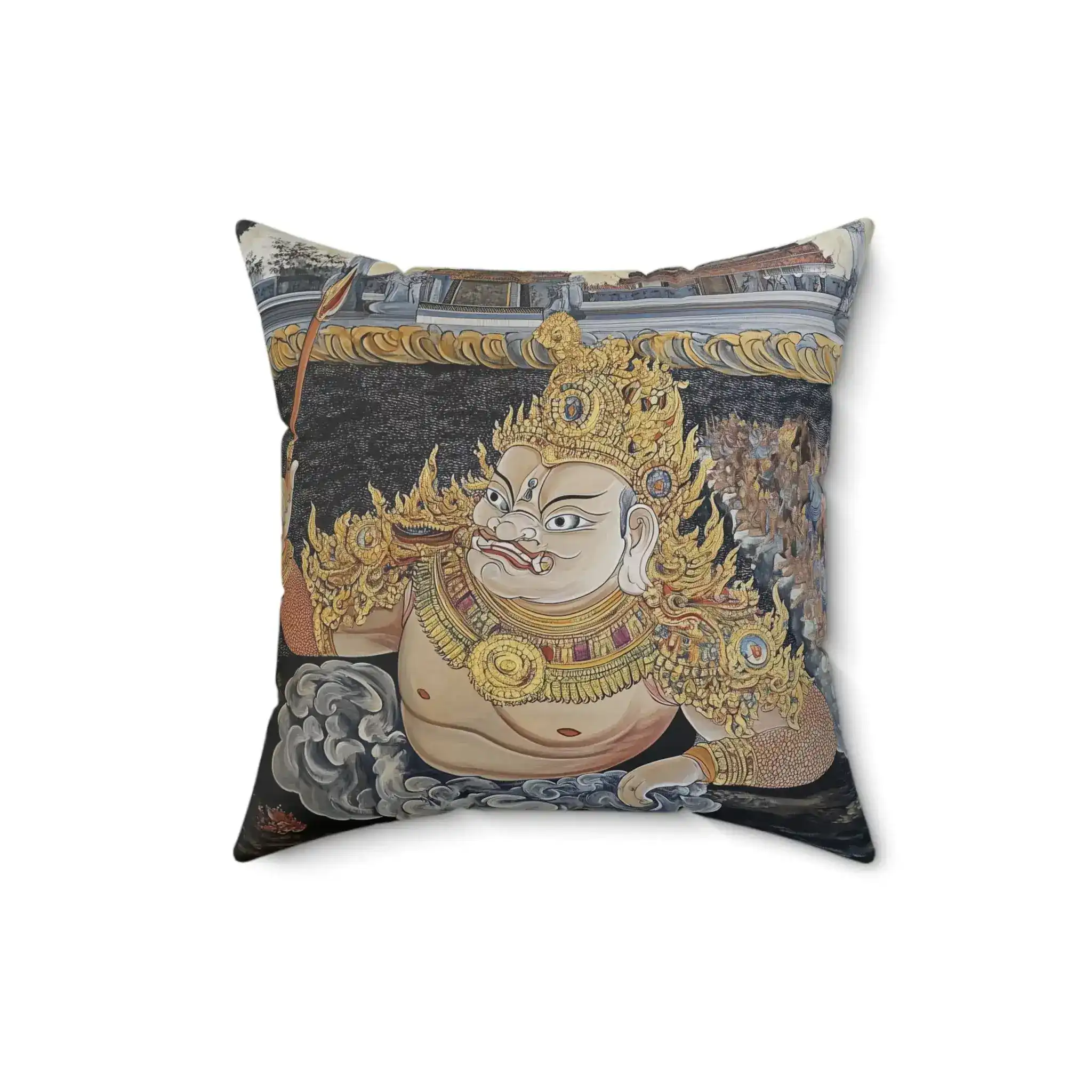 Mythic Thai Guardian Throw Pillow - Image 3