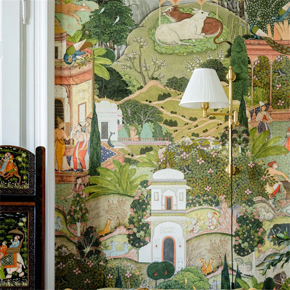 Indian Mythology Scene Mural - Image 2
