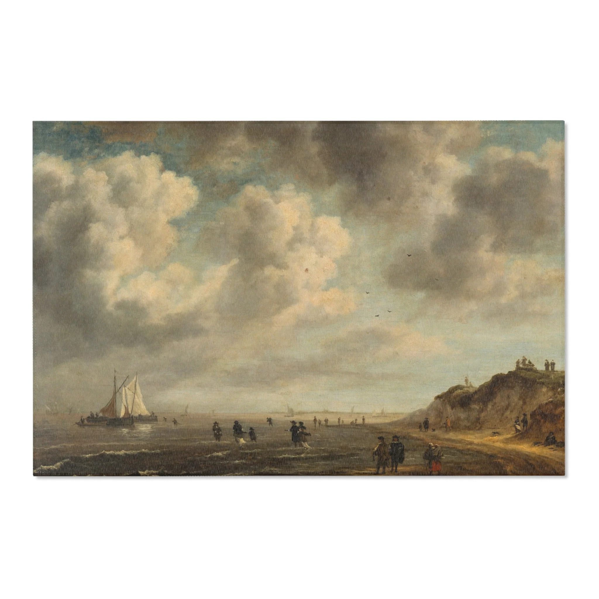 Naar Jacob van Ruisdael - Beach View - 154 - Mauritshuis | Area Rug - Image 6