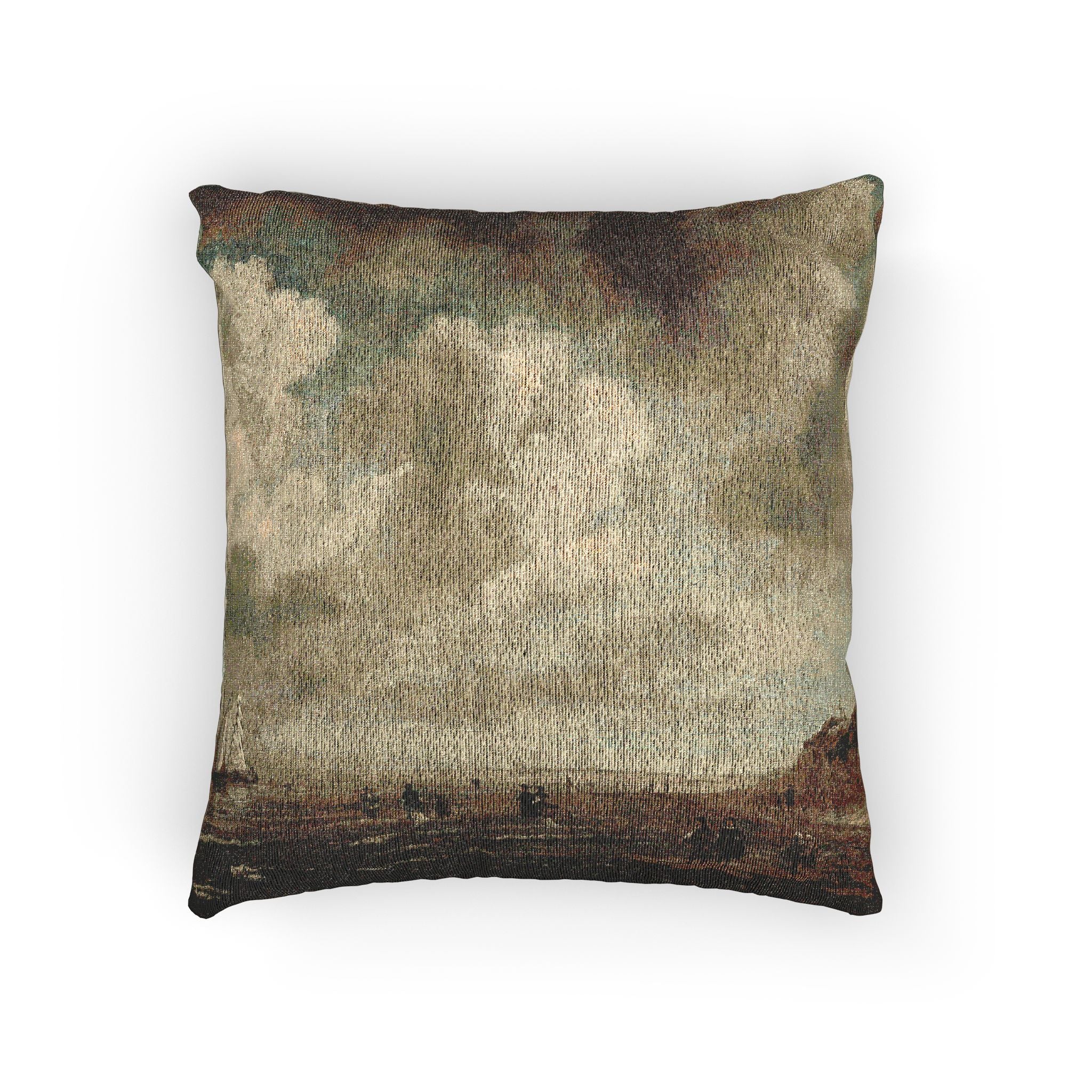 Naar Jacob van Ruisdael - Beach View - 154 - Mauritshuis | Woven Pillow