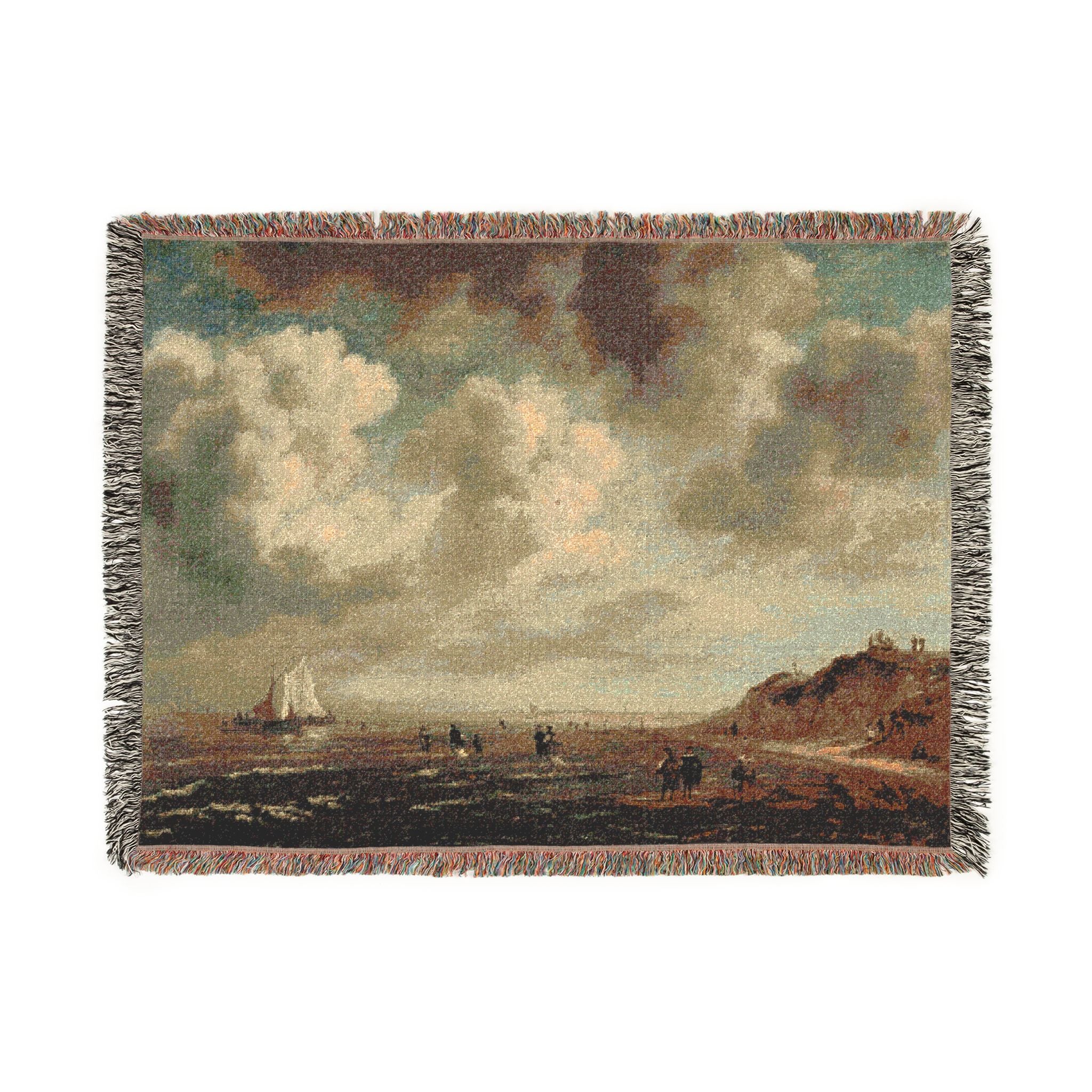 Naar Jacob van Ruisdael - Beach View - 154 - Mauritshuis | Woven Tapestry Blanket - Image 10