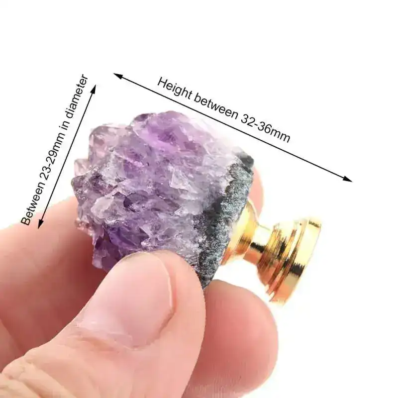 Natural Amethyst Cabinet Drawer Knob - Image 4
