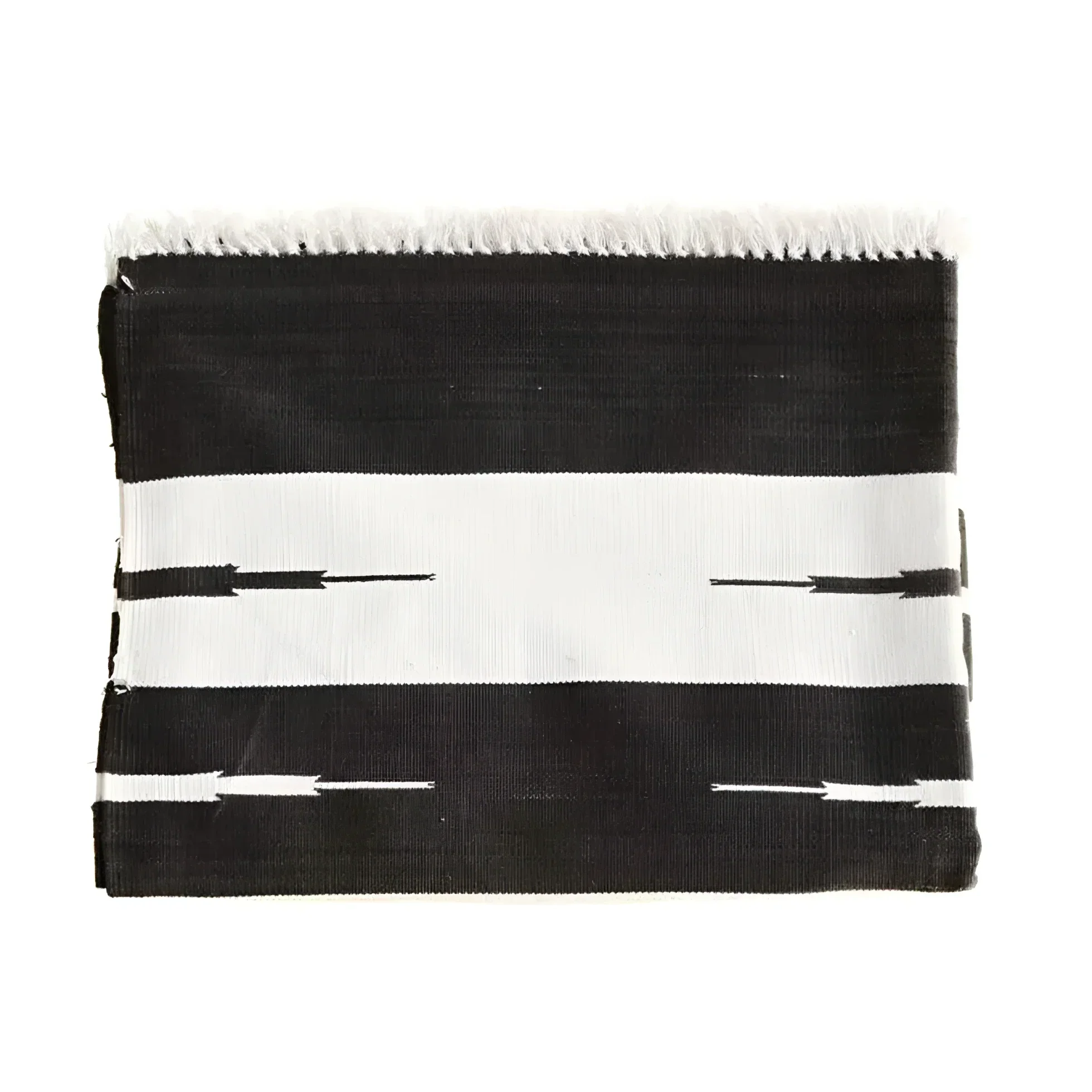 Natural Vegetable Dyed Indian Dhurrie Reversible Cotton Rug - Black - Image 3