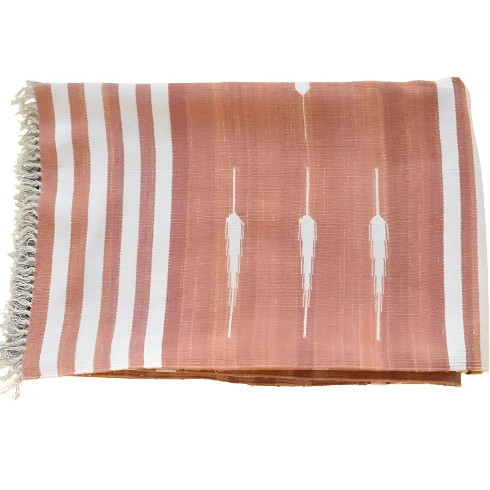 Natural Vegetable Dyed Indian Dhurrie Reversible Cotton Rug - Clay - Image 4