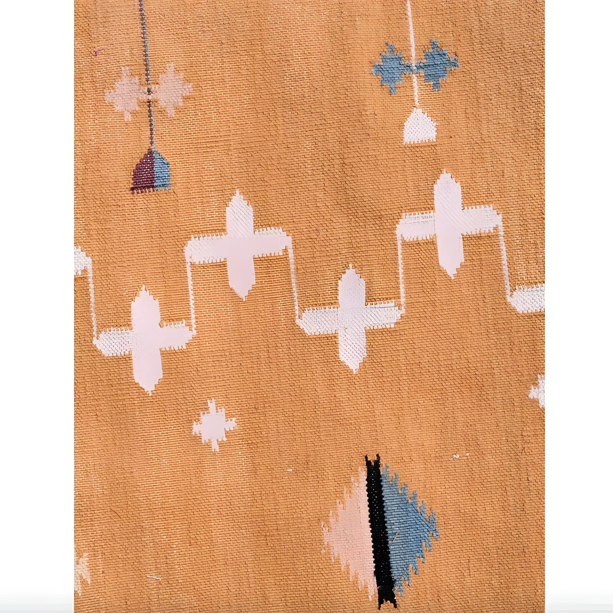 Natural Vegetable Dyed Indian Dhurrie Reversible Cotton Rug - Mustard - Image 4