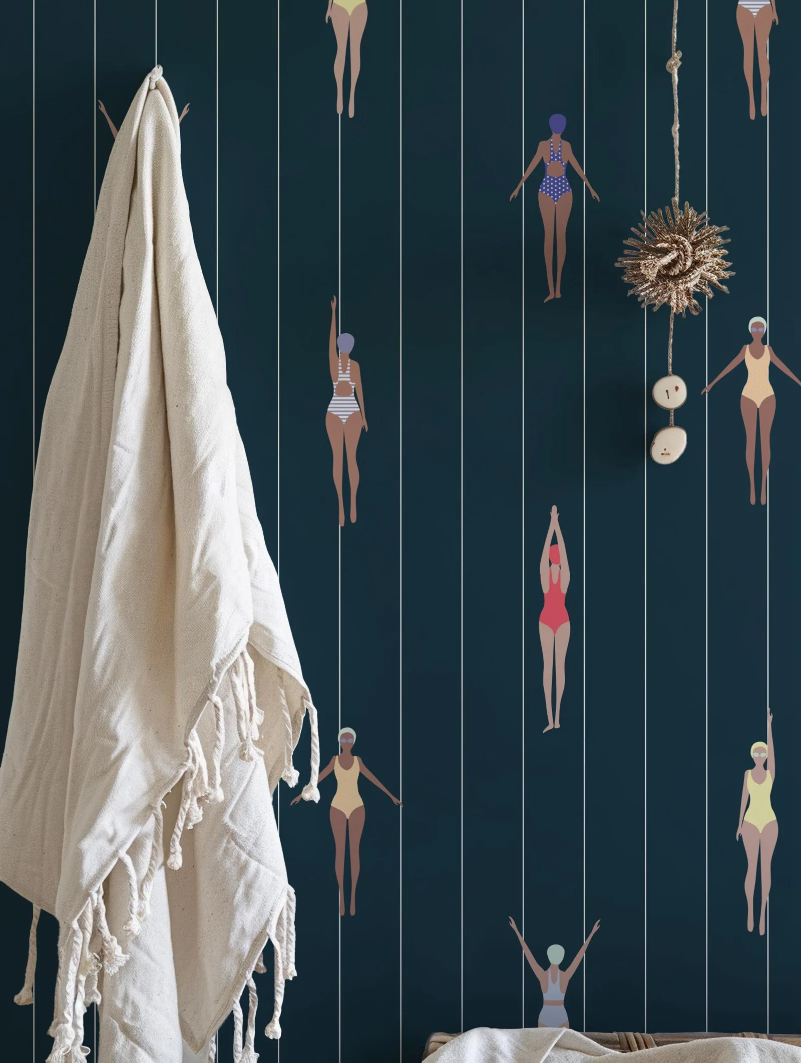 Navy Blue Swimmers Mural - Image 4