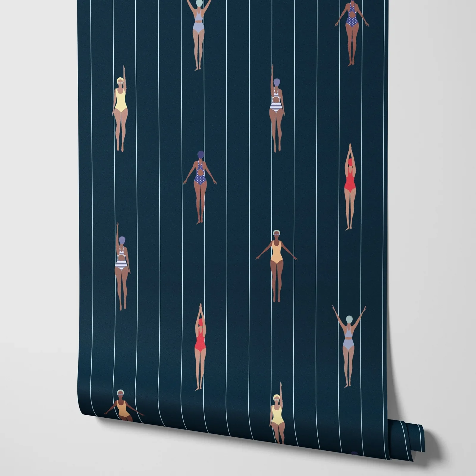 Navy Blue Swimmers Mural - Image 5