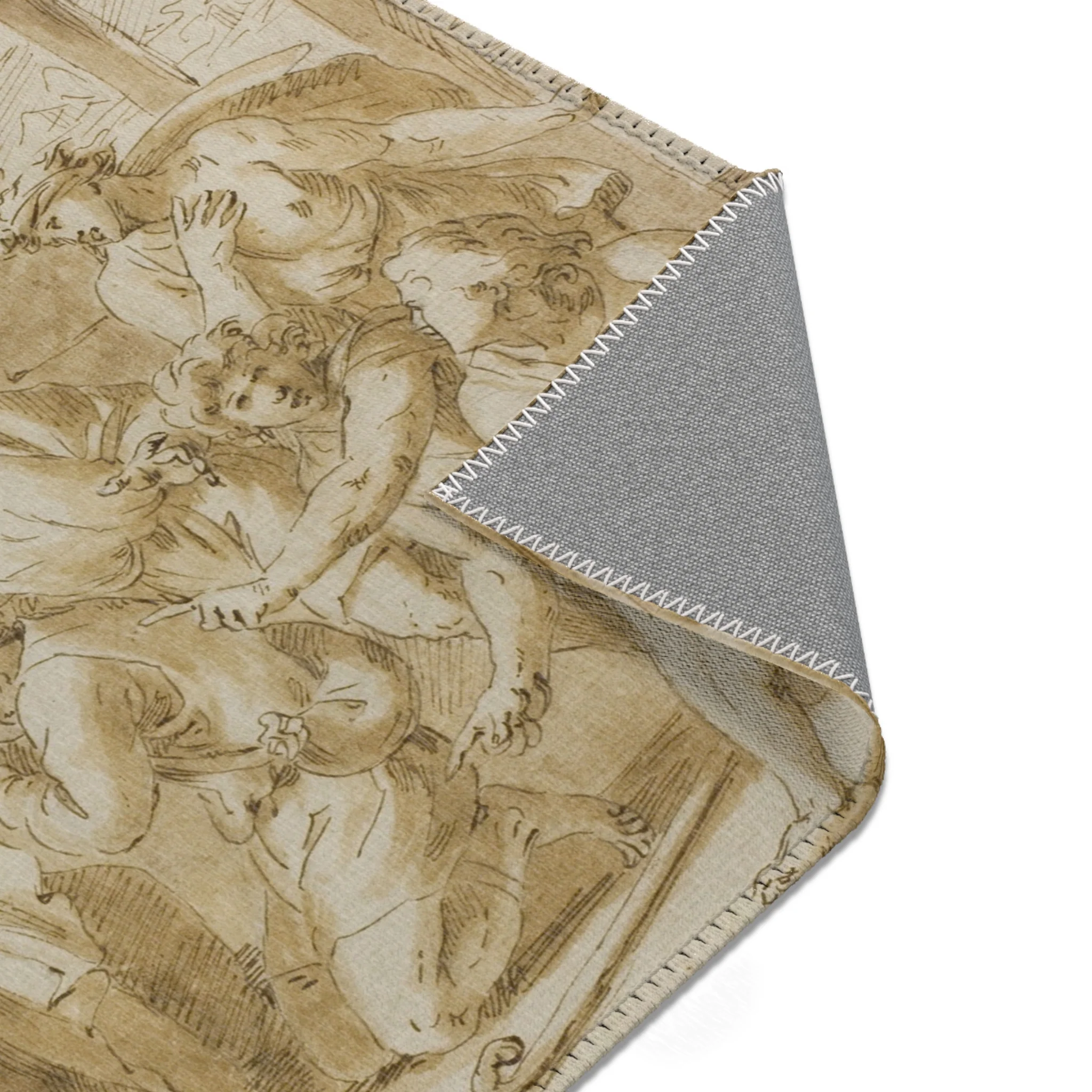 Nicolas Poussin - Adoration of the Shepherds | Area Rug - Image 13
