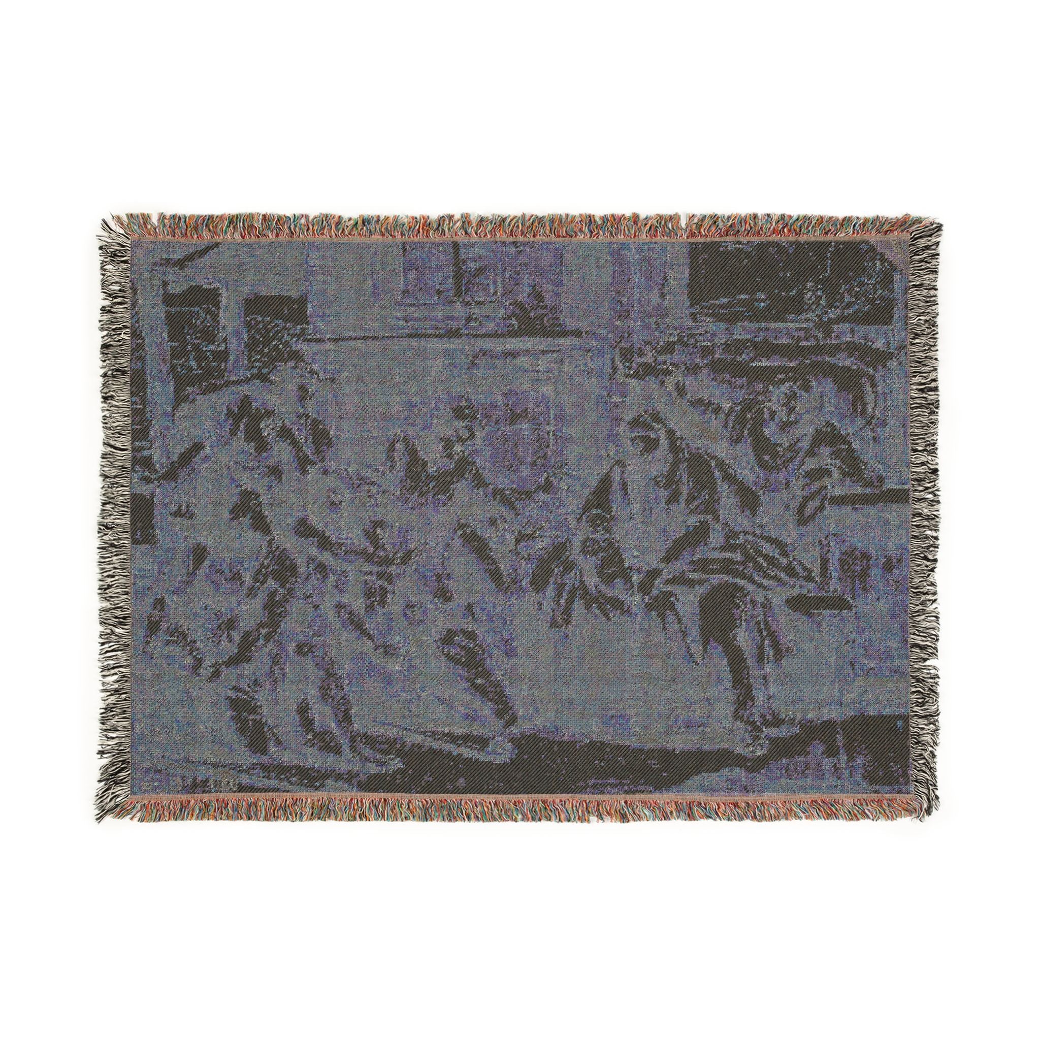 Nicolas Poussin - Adoration of the Shepherds | Woven Tapestry Blanket - Image 4