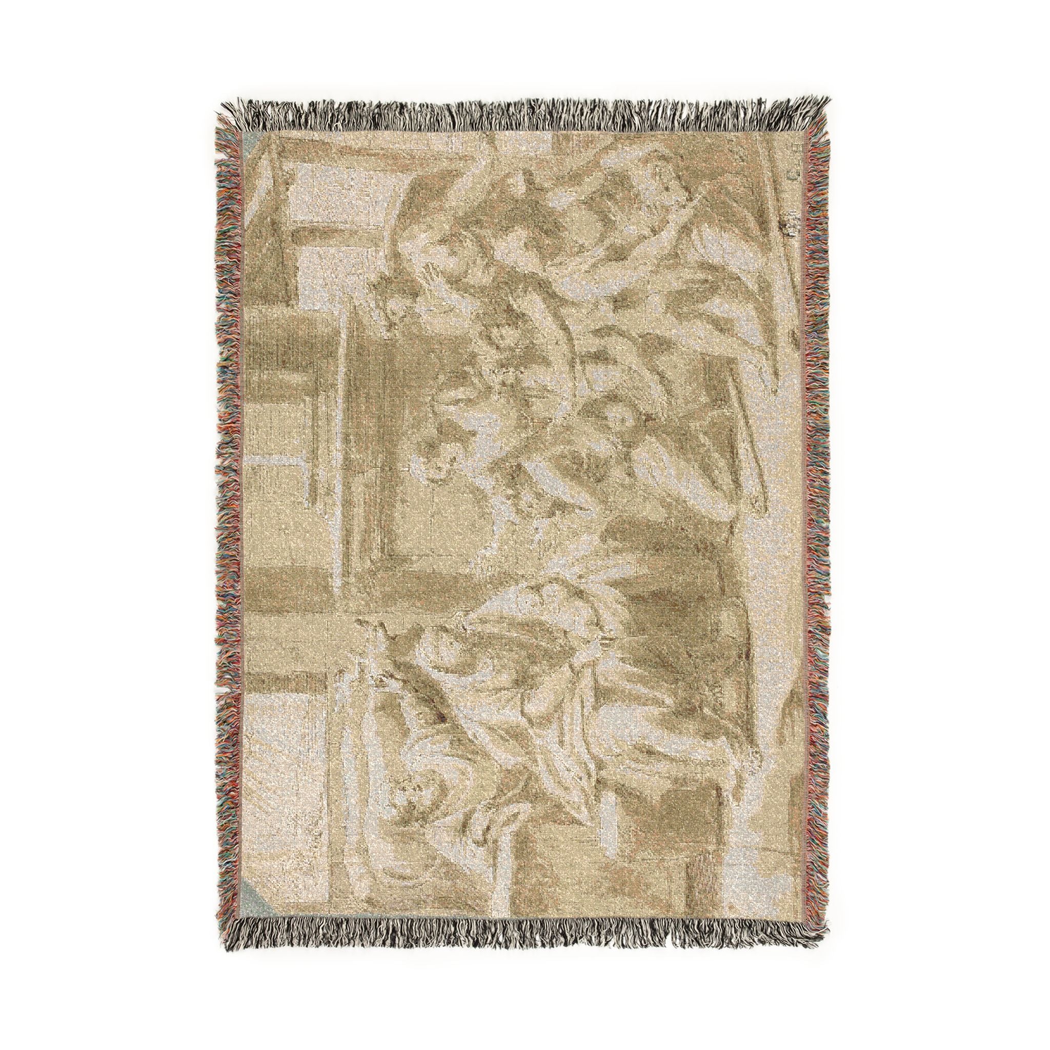 Nicolas Poussin - Adoration of the Shepherds | Woven Tapestry Blanket - Image 6