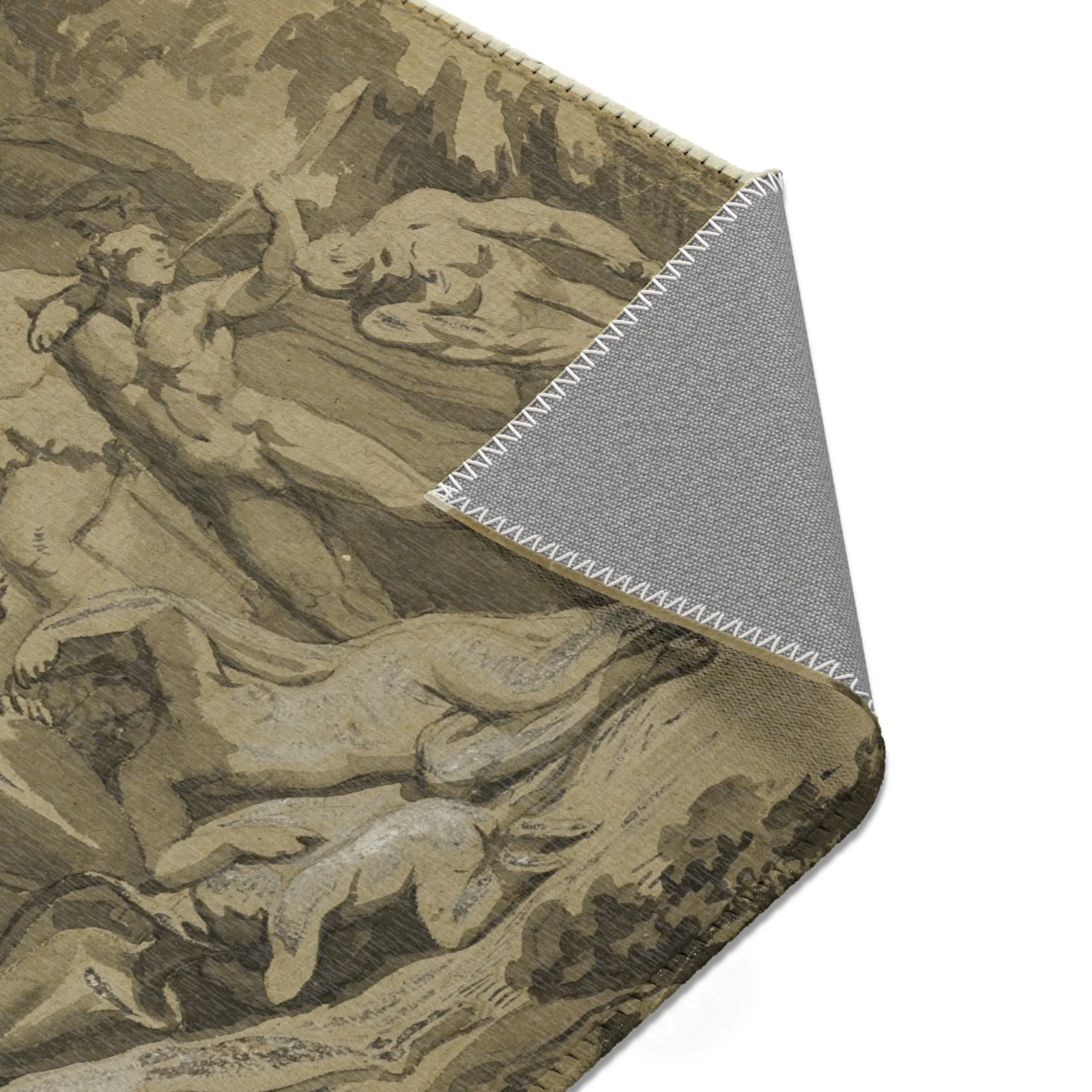 Nicolas Poussin - Drunken Silenus Satyr and Nymphs | Area Rug - Image 13