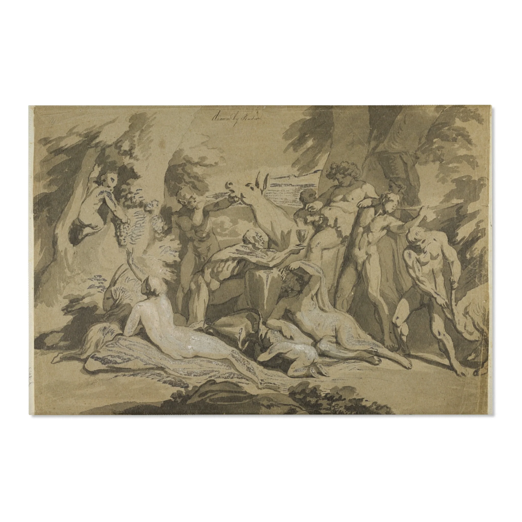 Nicolas Poussin - Drunken Silenus Satyr and Nymphs | Area Rug - Image 6