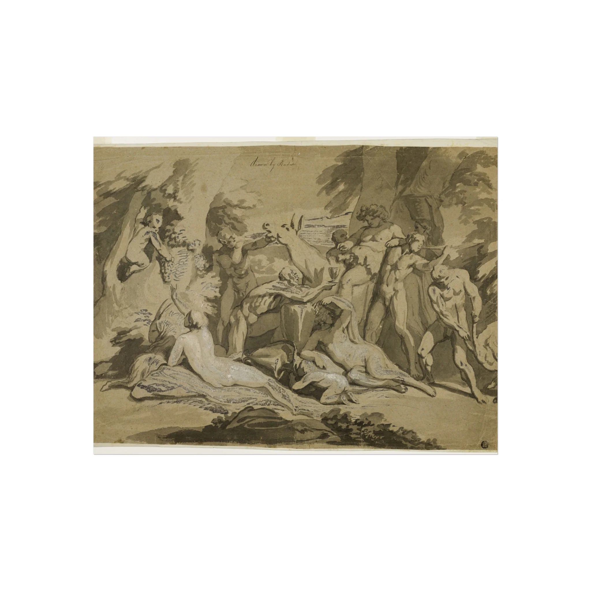 Nicolas Poussin - Drunken Silenus Satyr and Nymphs | Fine Art Poster