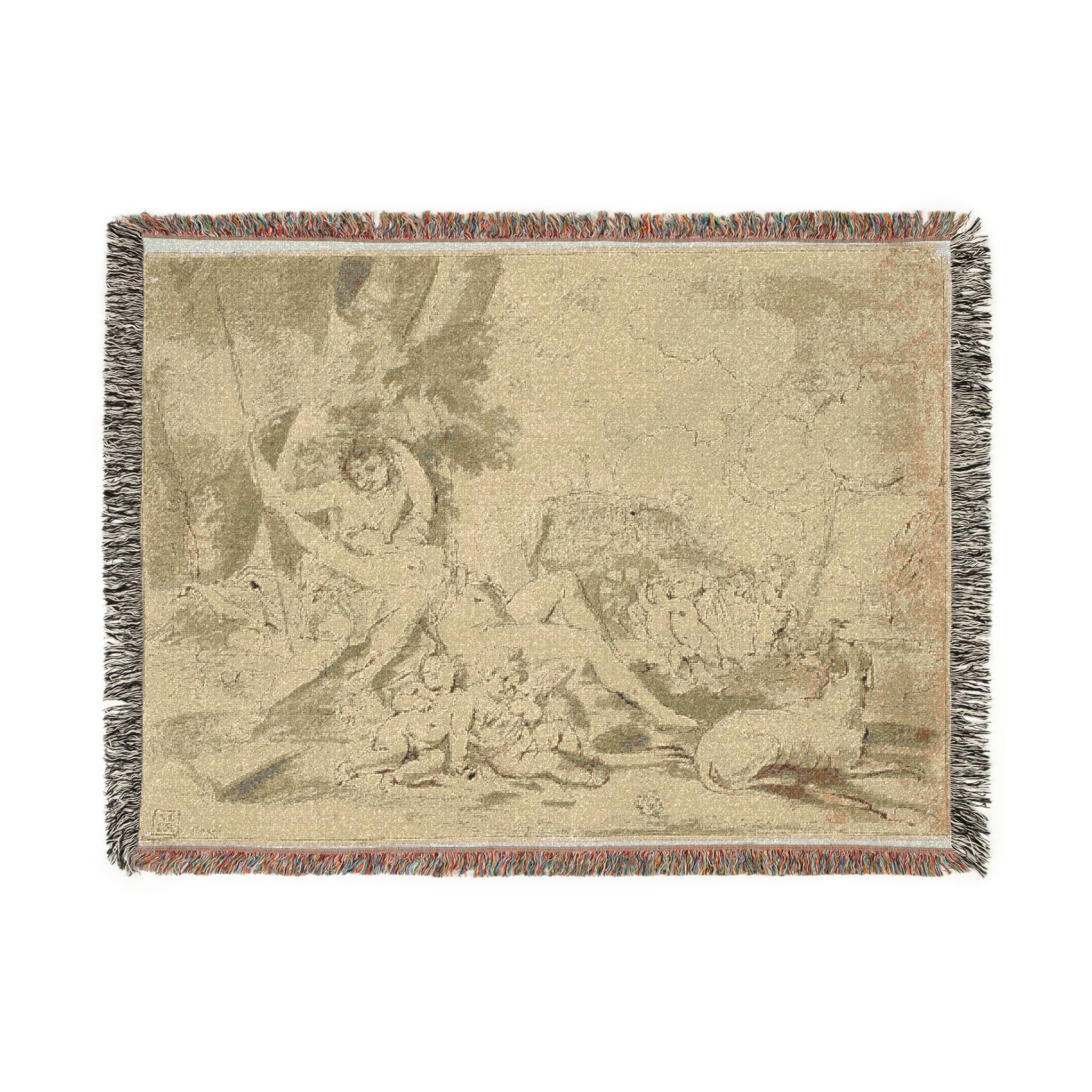Nicolas Poussin - Figures, Chariot and Dog | Woven Tapestry Blanket - Image 10
