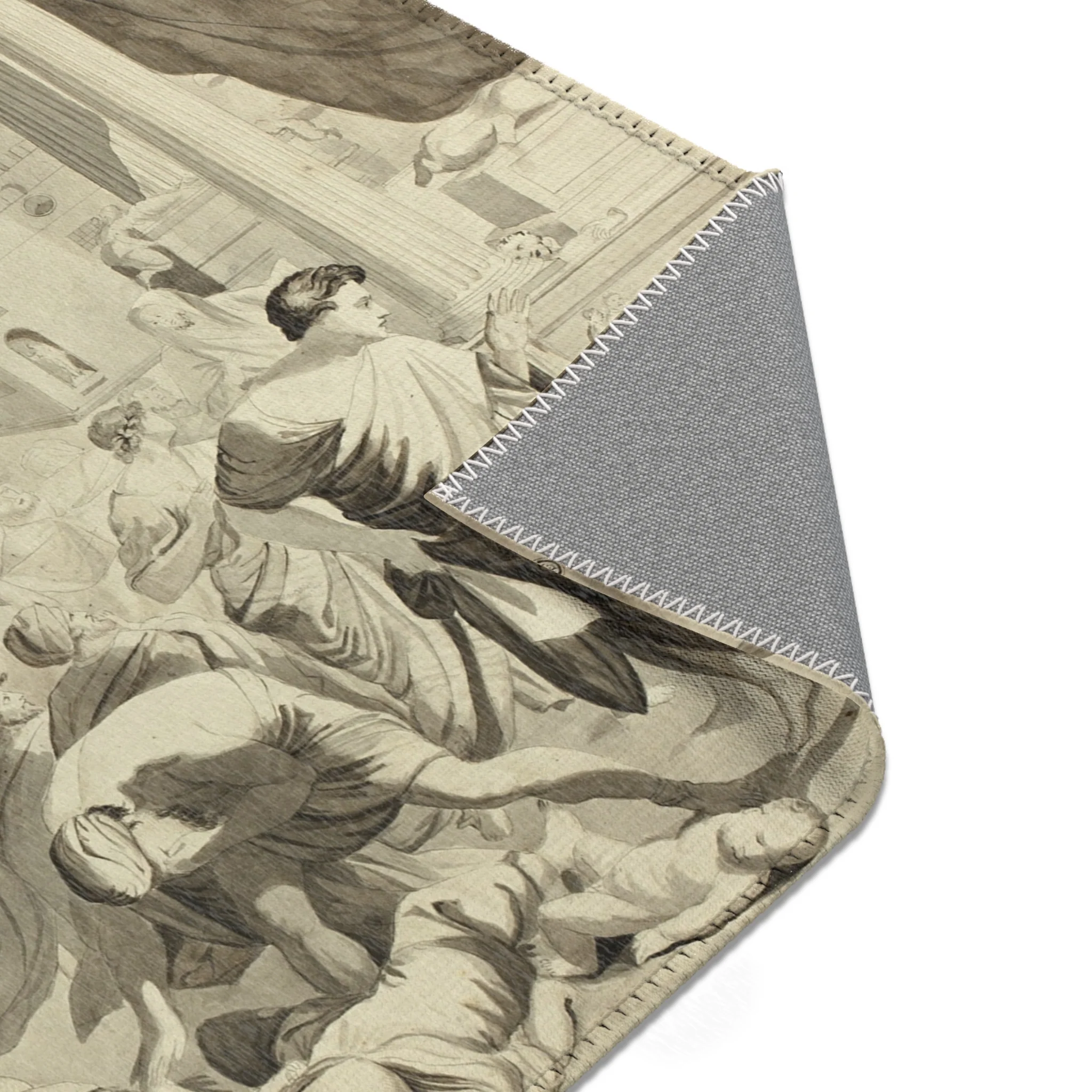 Nicolas Poussin - Plague of Ashdod | Area Rug - Image 13