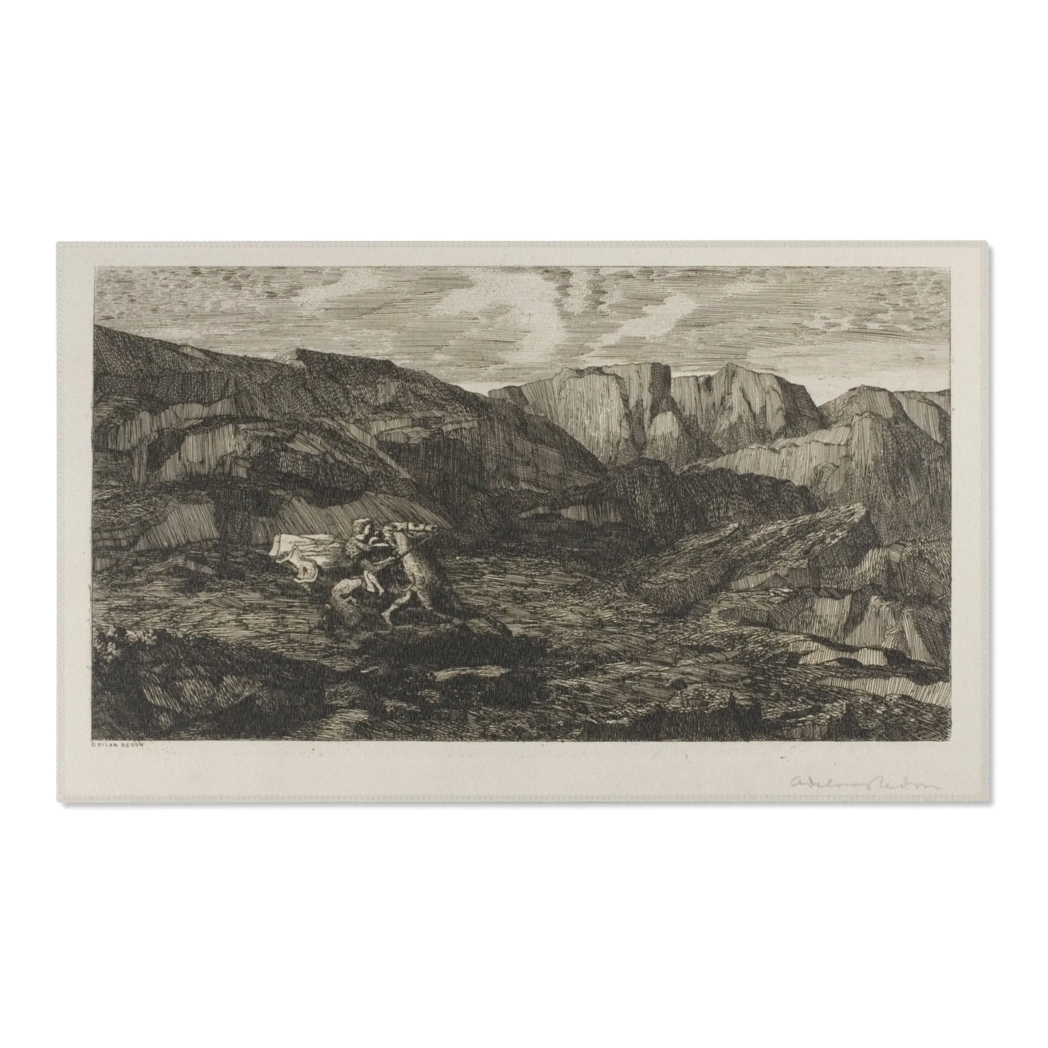 Odilon Redon - Fear | Area Rug - Image 5