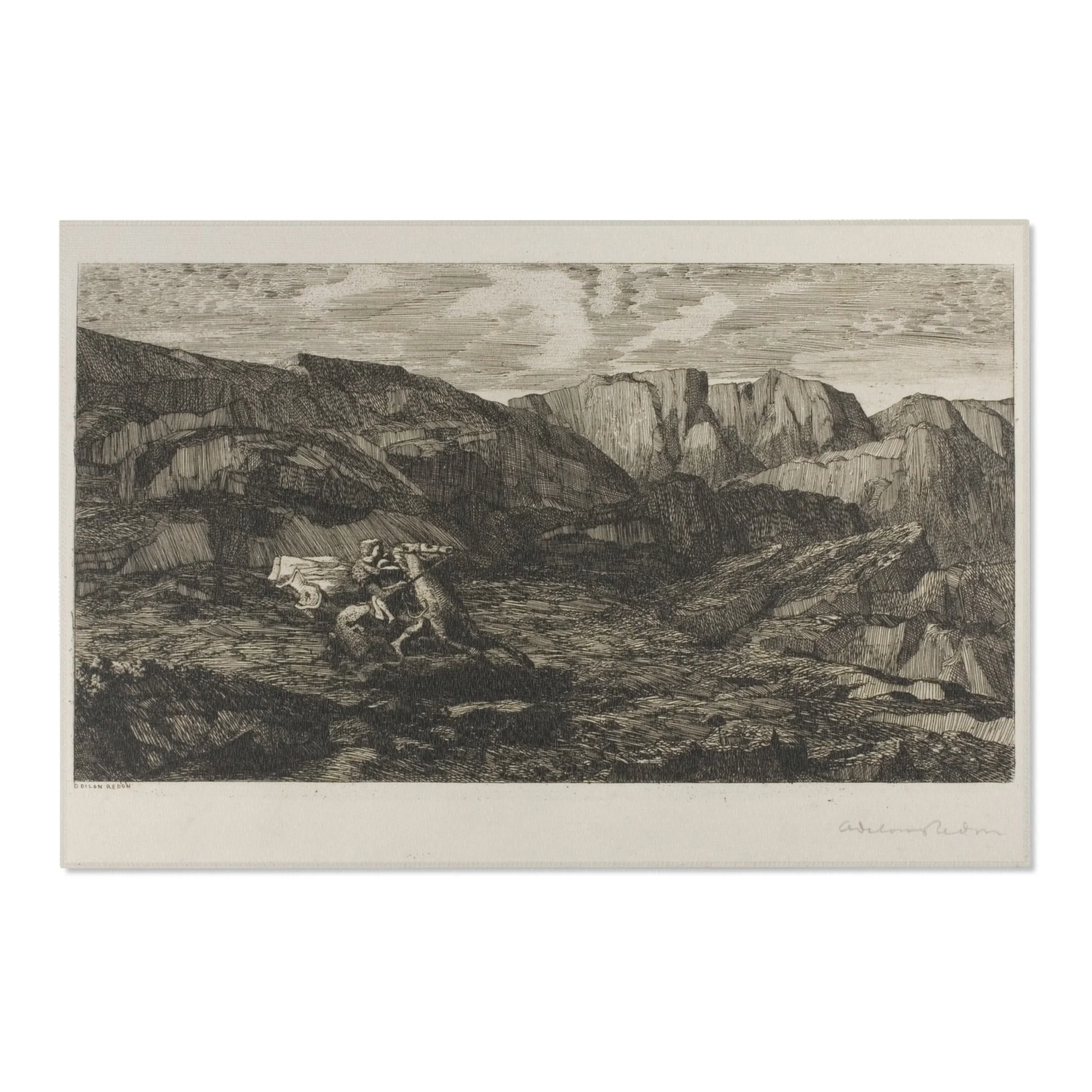 Odilon Redon - Fear | Area Rug - Image 6