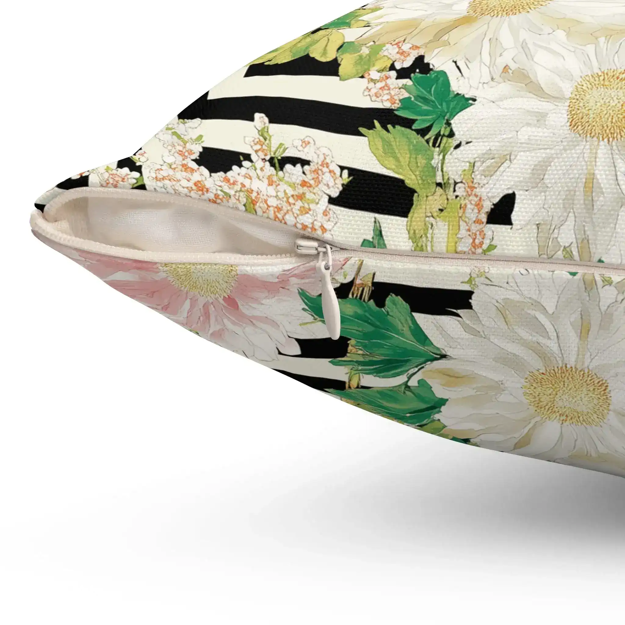 Opulent Crane & Dahlia Throw Pillow - Image 3