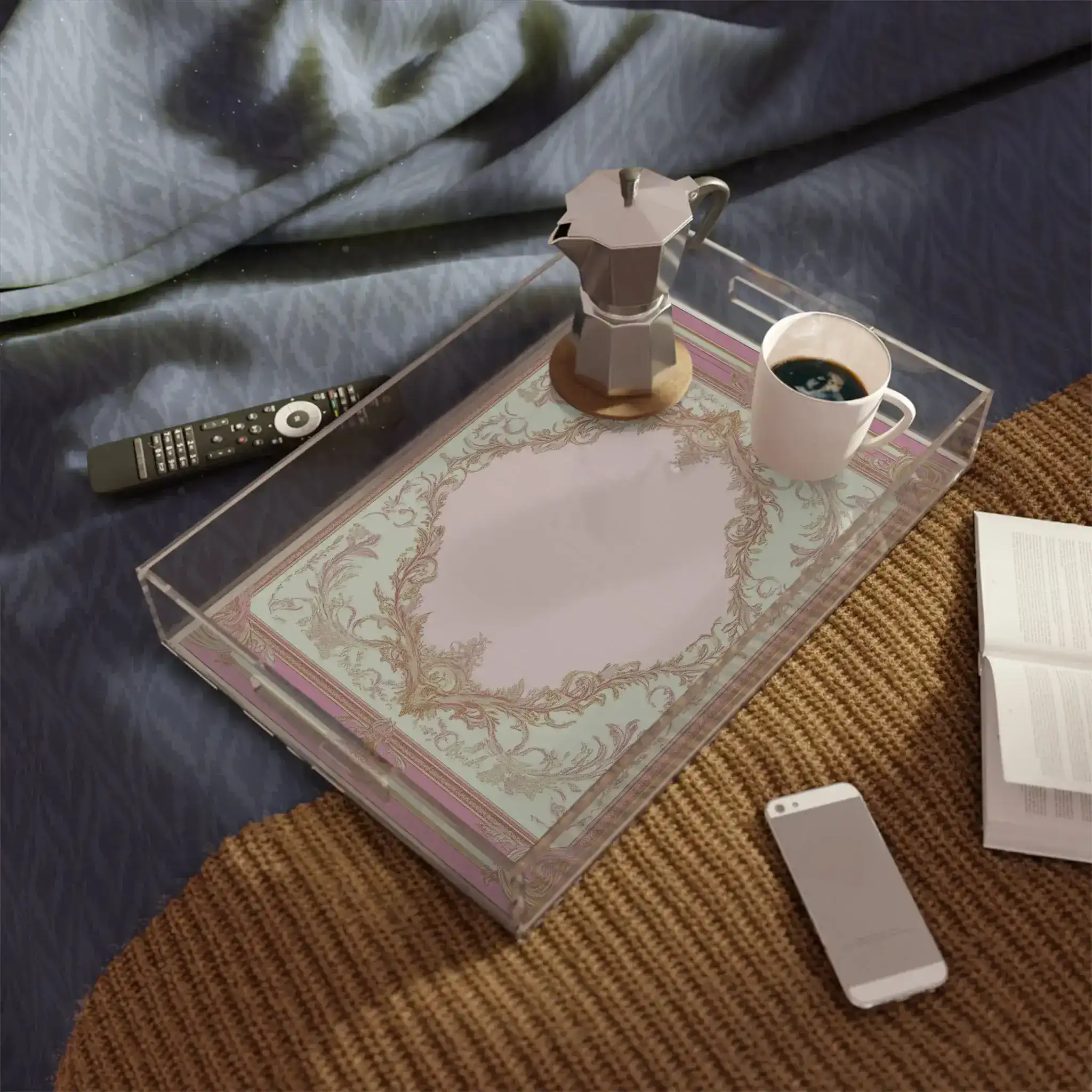 Opulent Floral Frame Serving Tray - Image 2