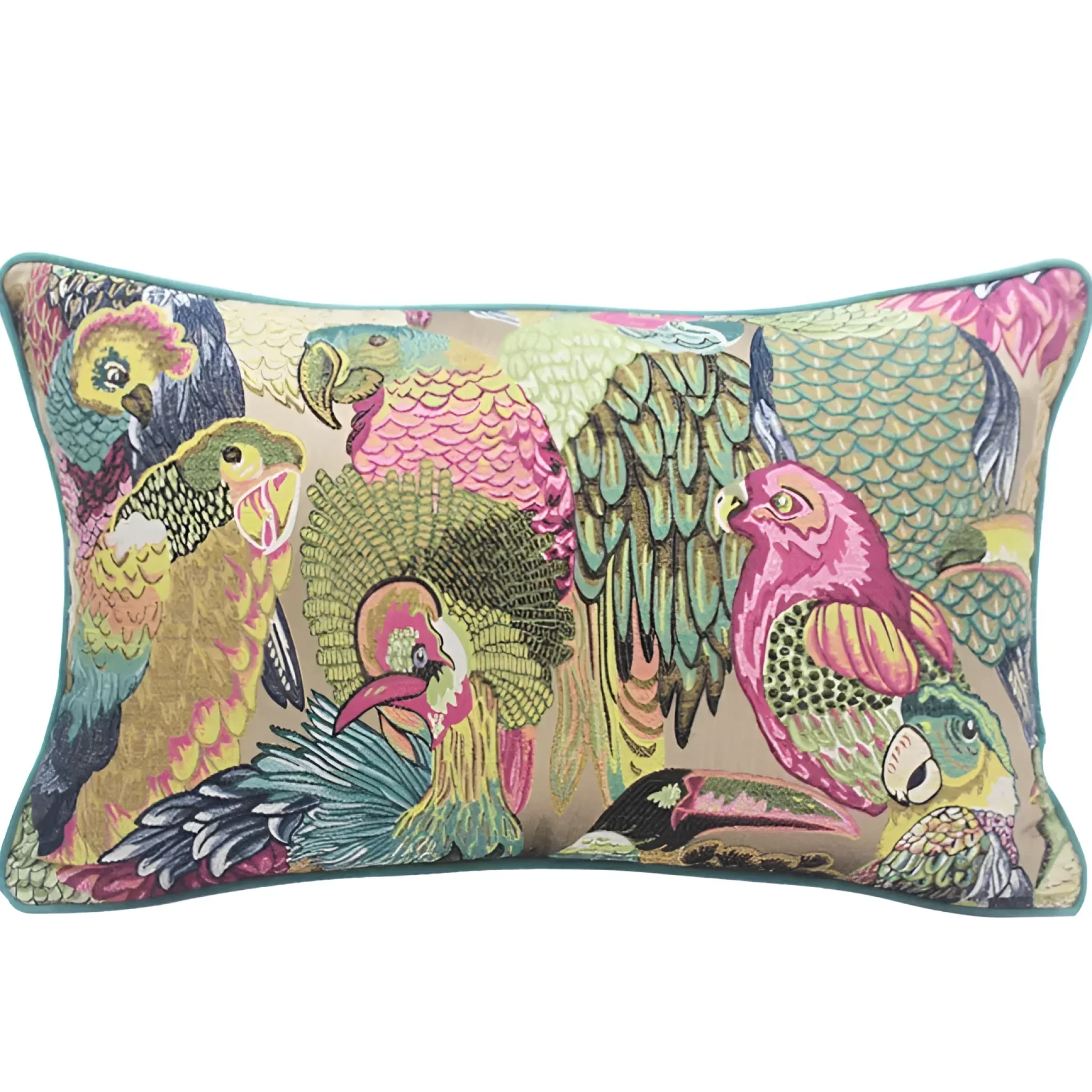Opulent Jungle Aviary Pillow Cover - Image 2