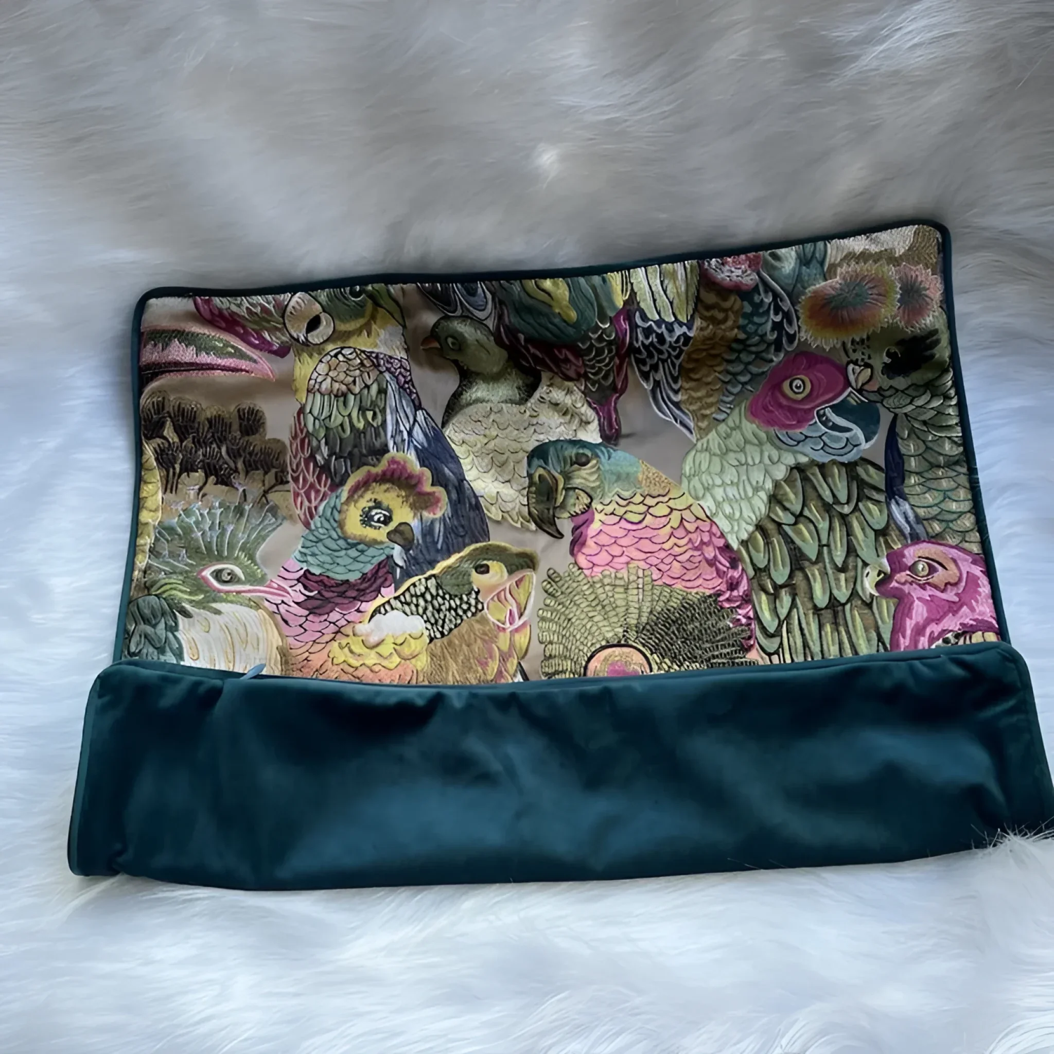 Opulent Jungle Aviary Pillow Cover - Image 4