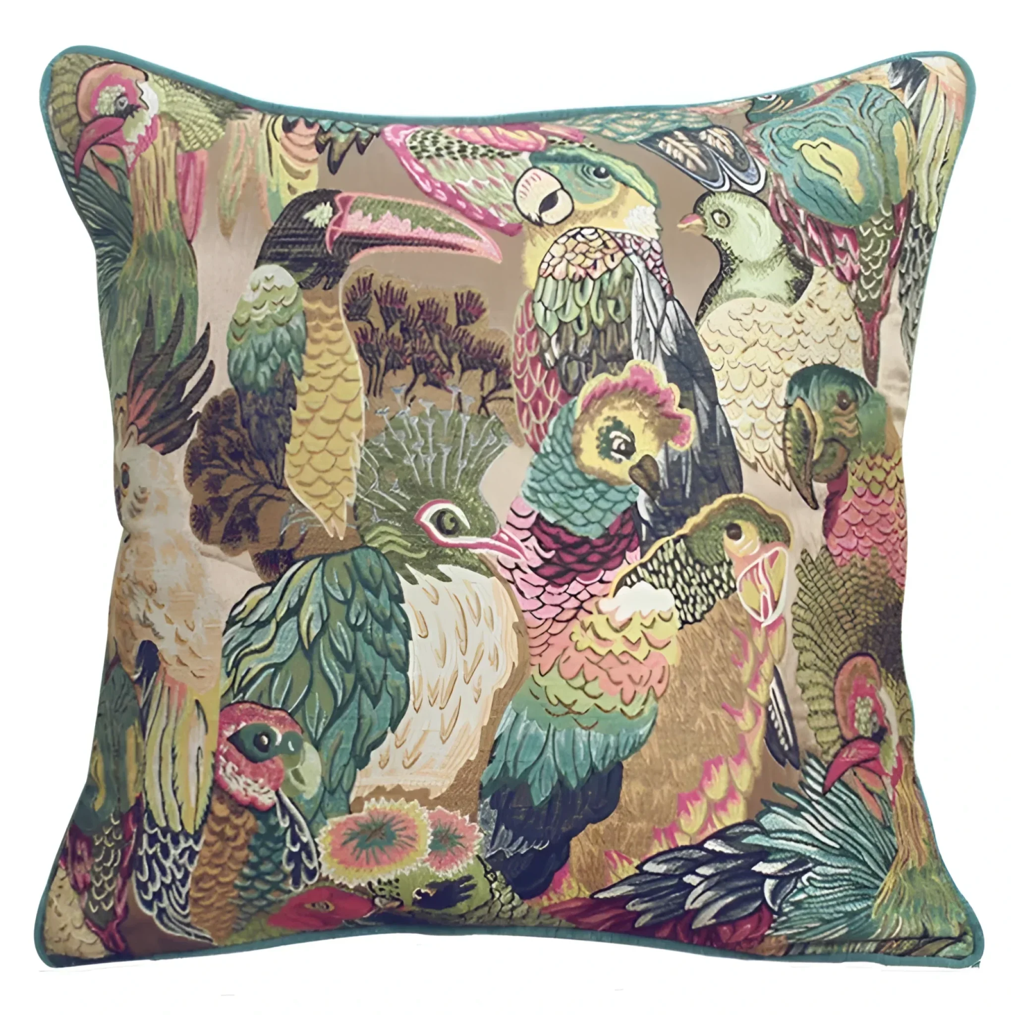 Opulent Jungle Aviary Pillow Cover - Image 7
