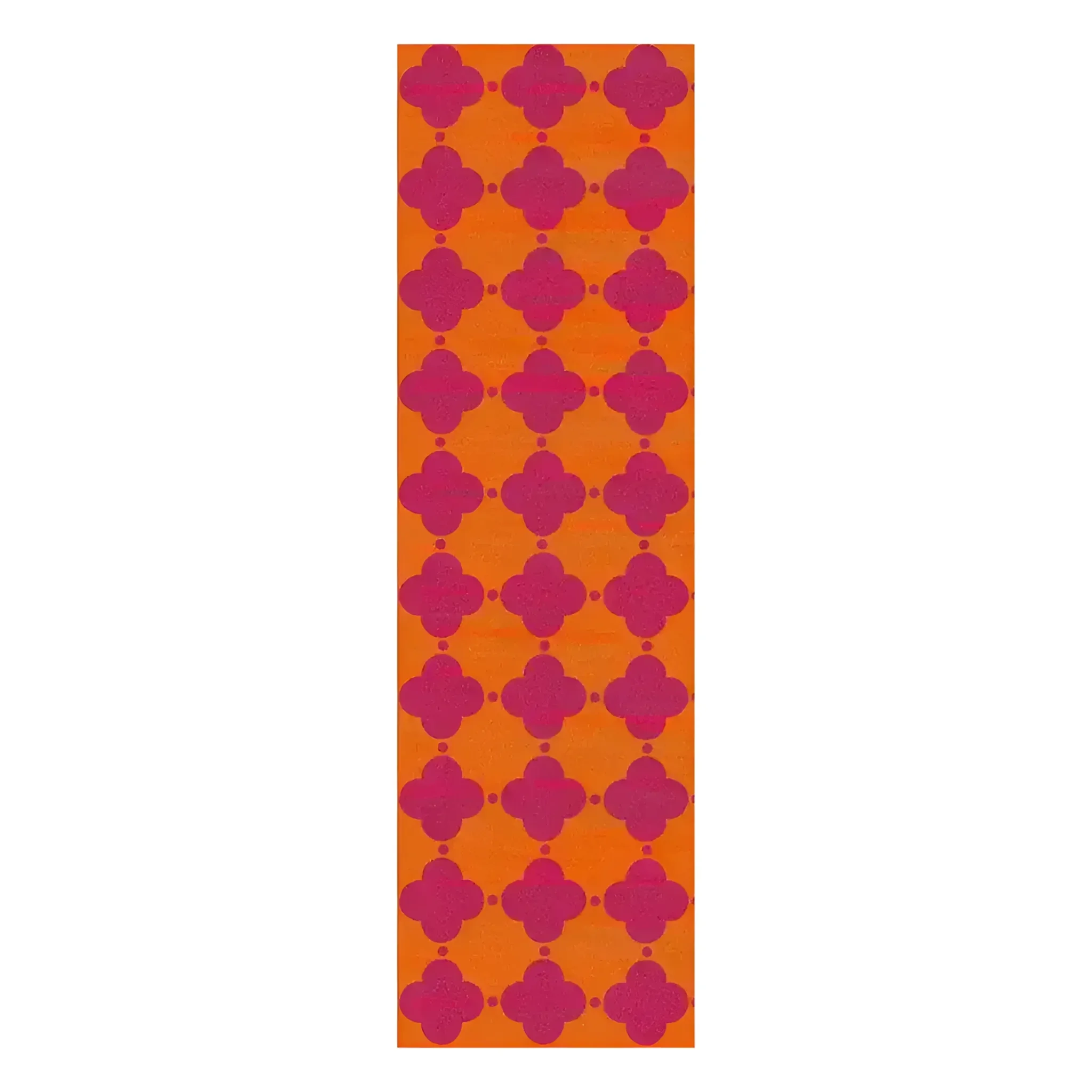 Orange Pink Clovers Hand Tufted Rug - Image 9