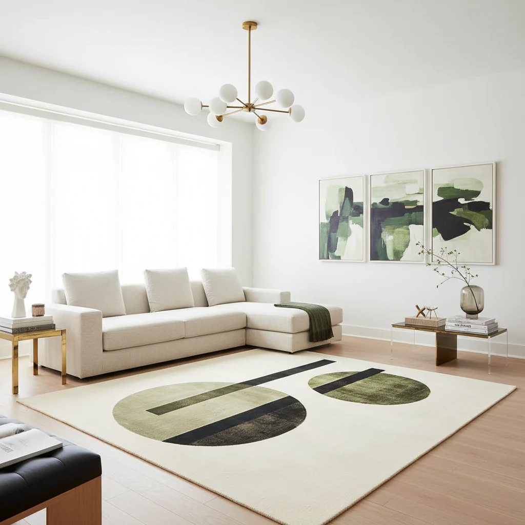 Orbital Harmony Hand Tufted Rug - Image 2
