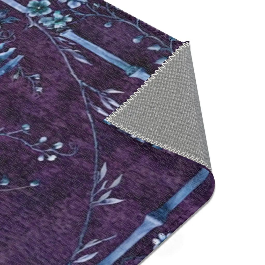 Orchid Garden Purple Oriental Accent Rug - Image 8