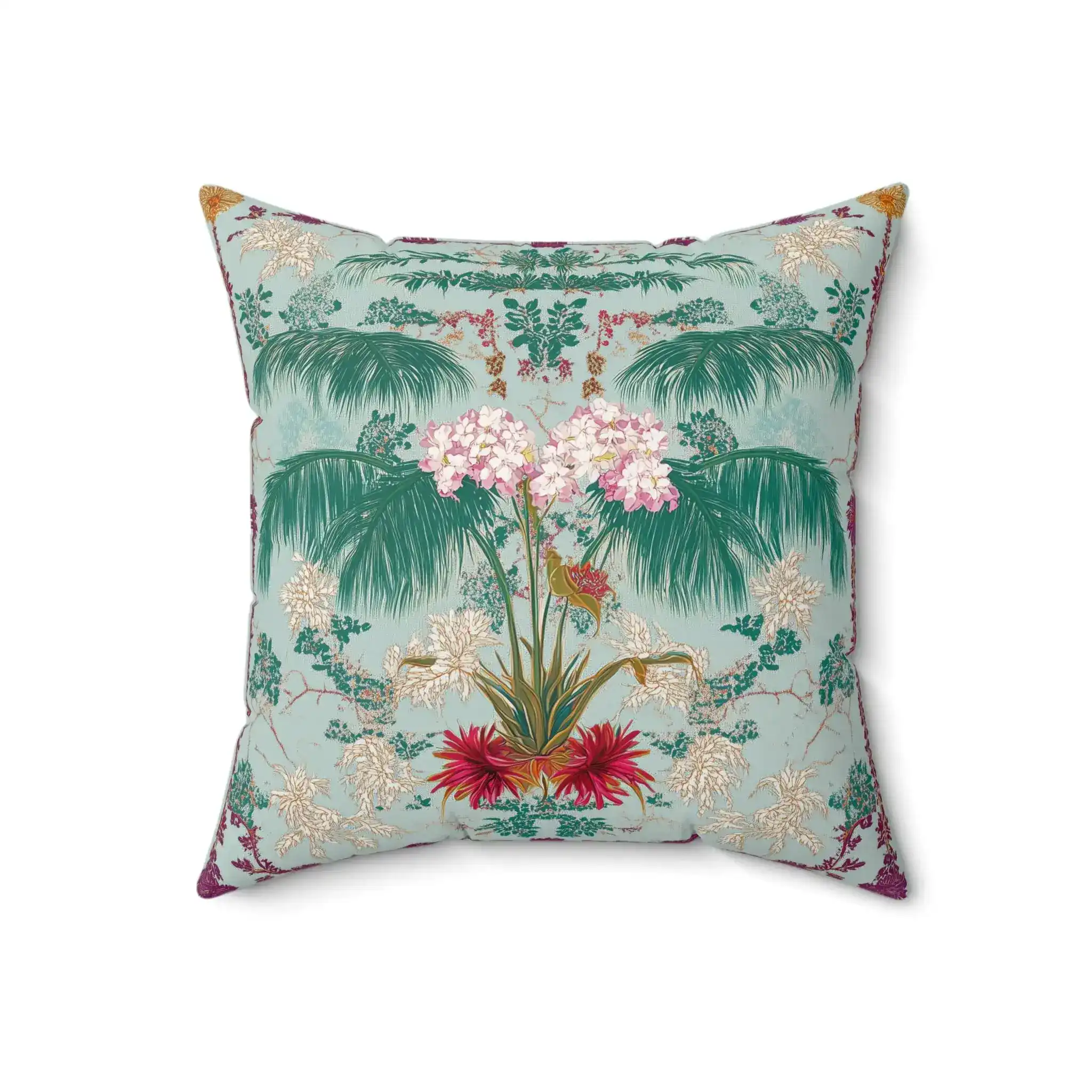Orchid Oasis Palm Throw Pillow - Image 4