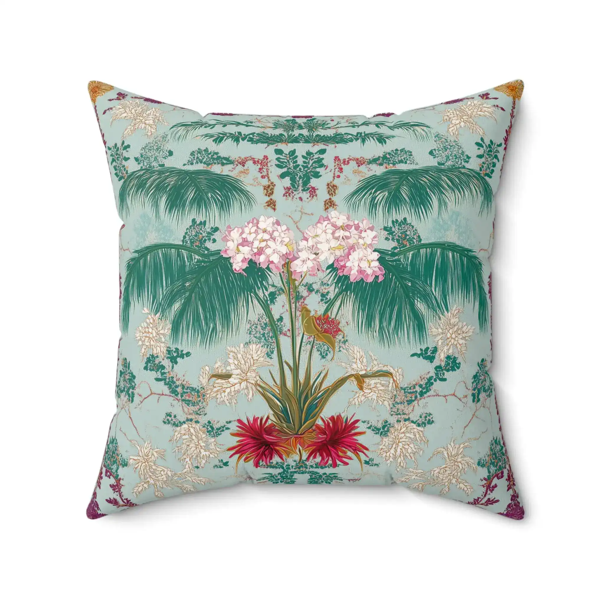 Orchid Oasis Palm Throw Pillow - Image 5