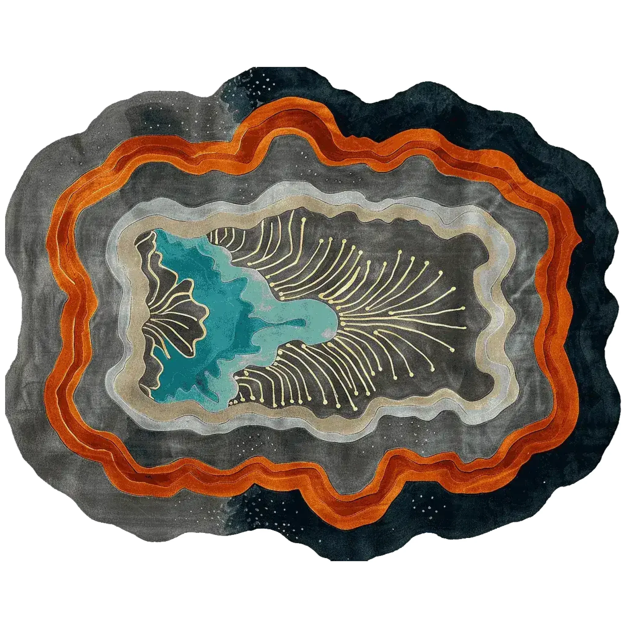 Organic Coral Shell Hand Tufted Rug - Image 3